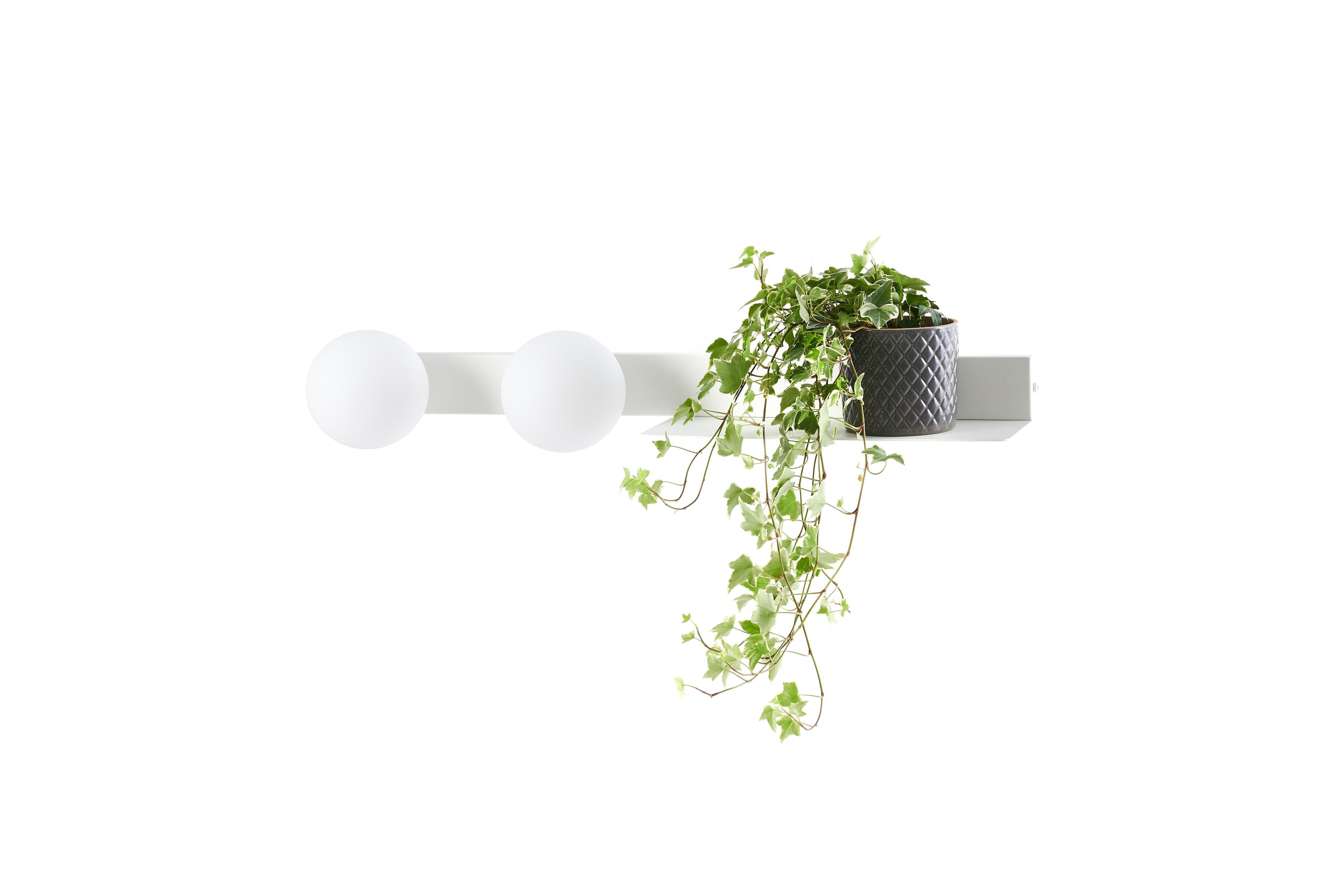 Wandlamp met plank BOTANICA DECO wit