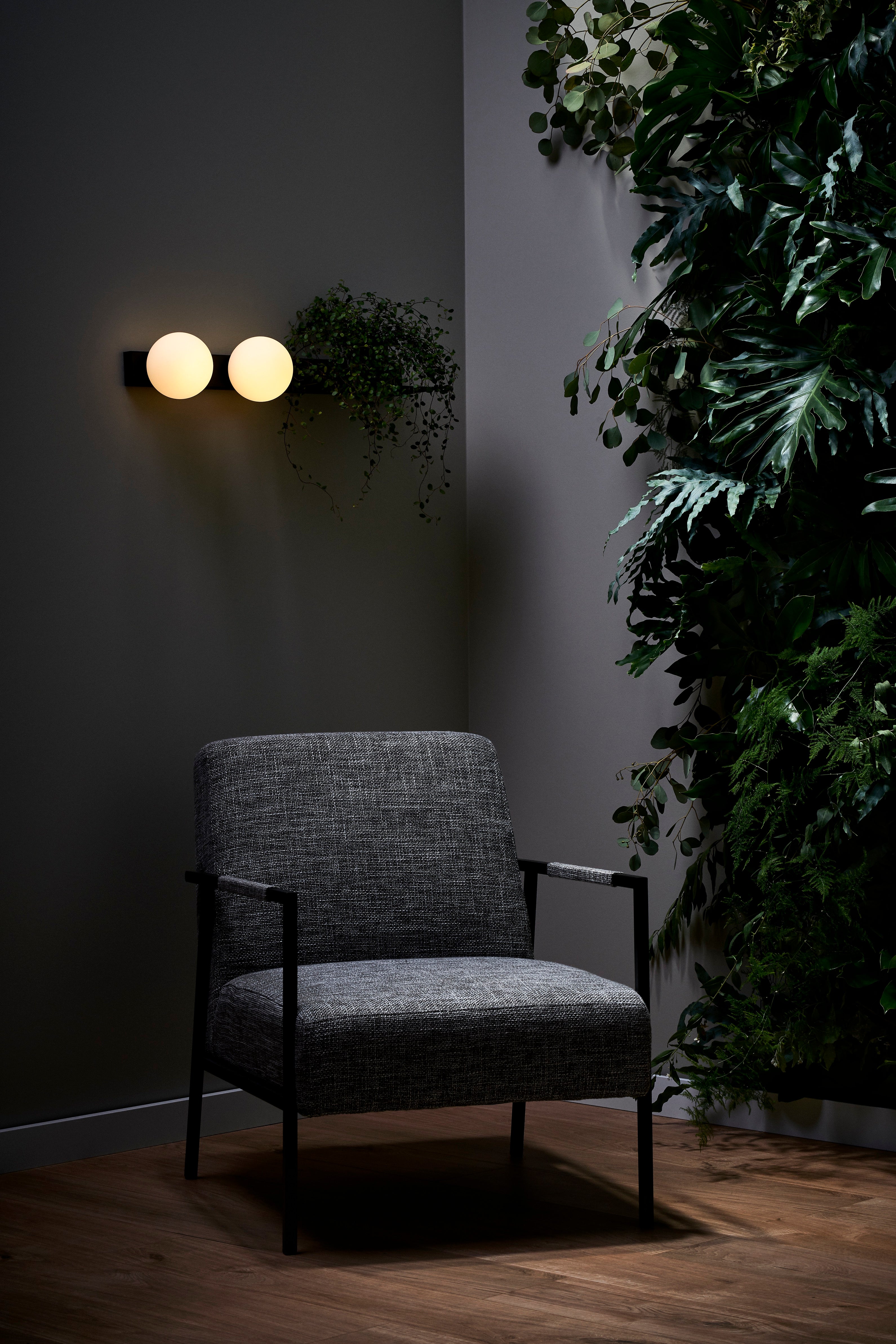 Wandlamp met plank BOTANICA DECO wit