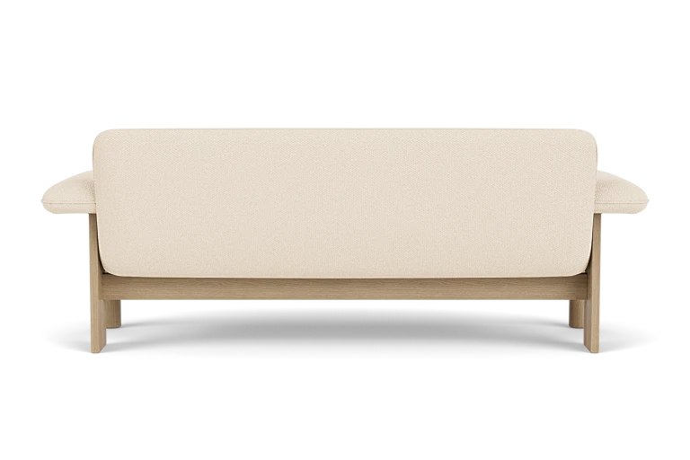 Sofa BRASILIA crème met eiken basis
