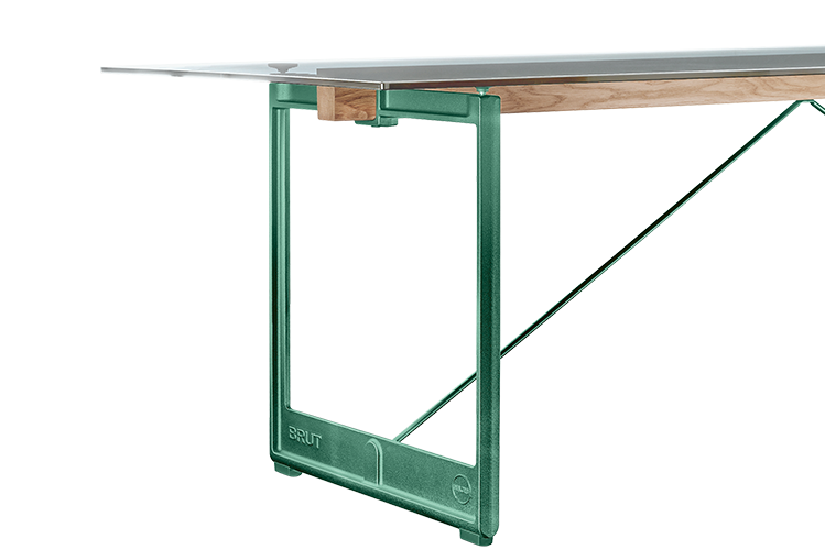 Tafel BRUT turquoise basis