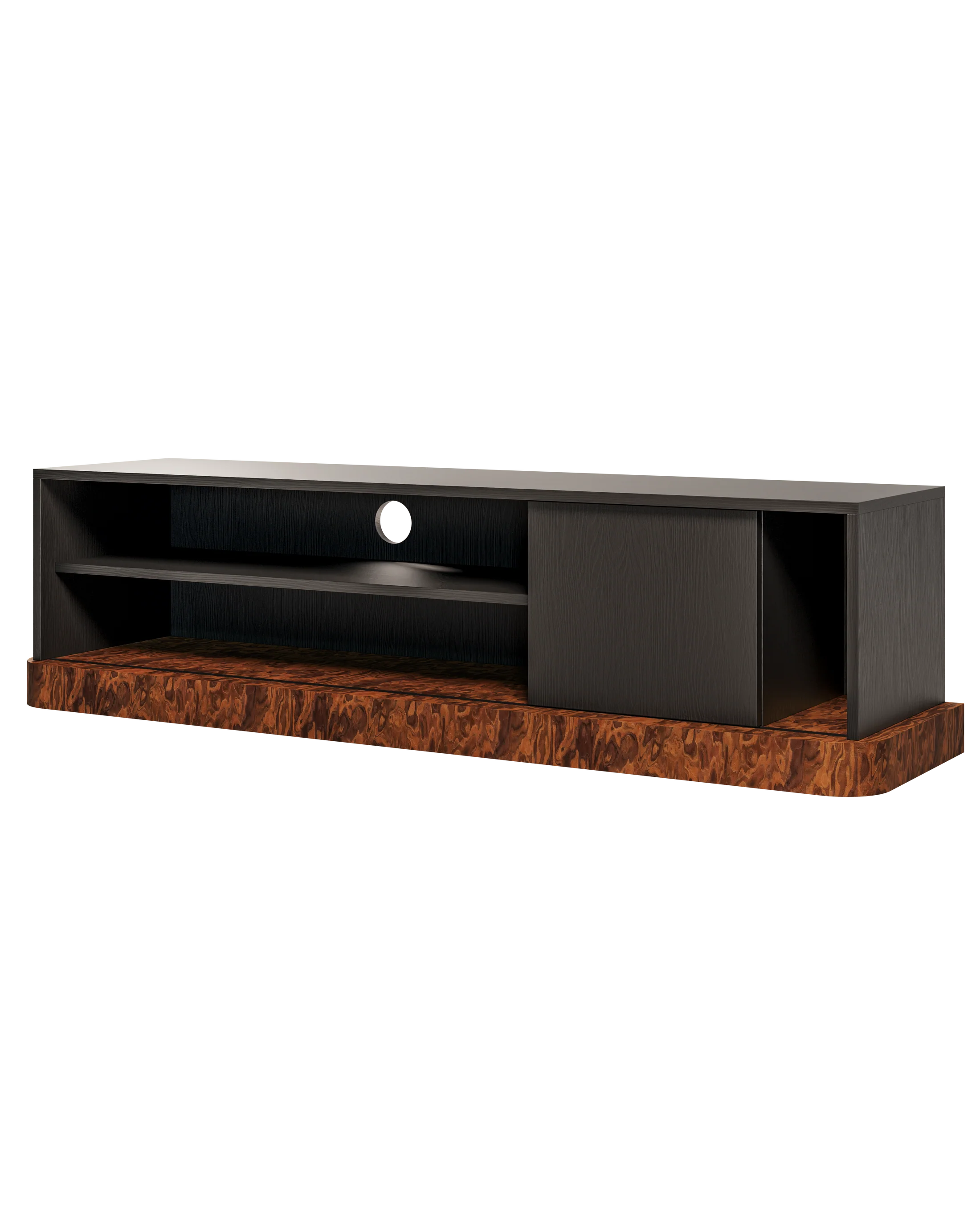 RTV-Sideboard BAS California Nussbaum und tiefschwarz