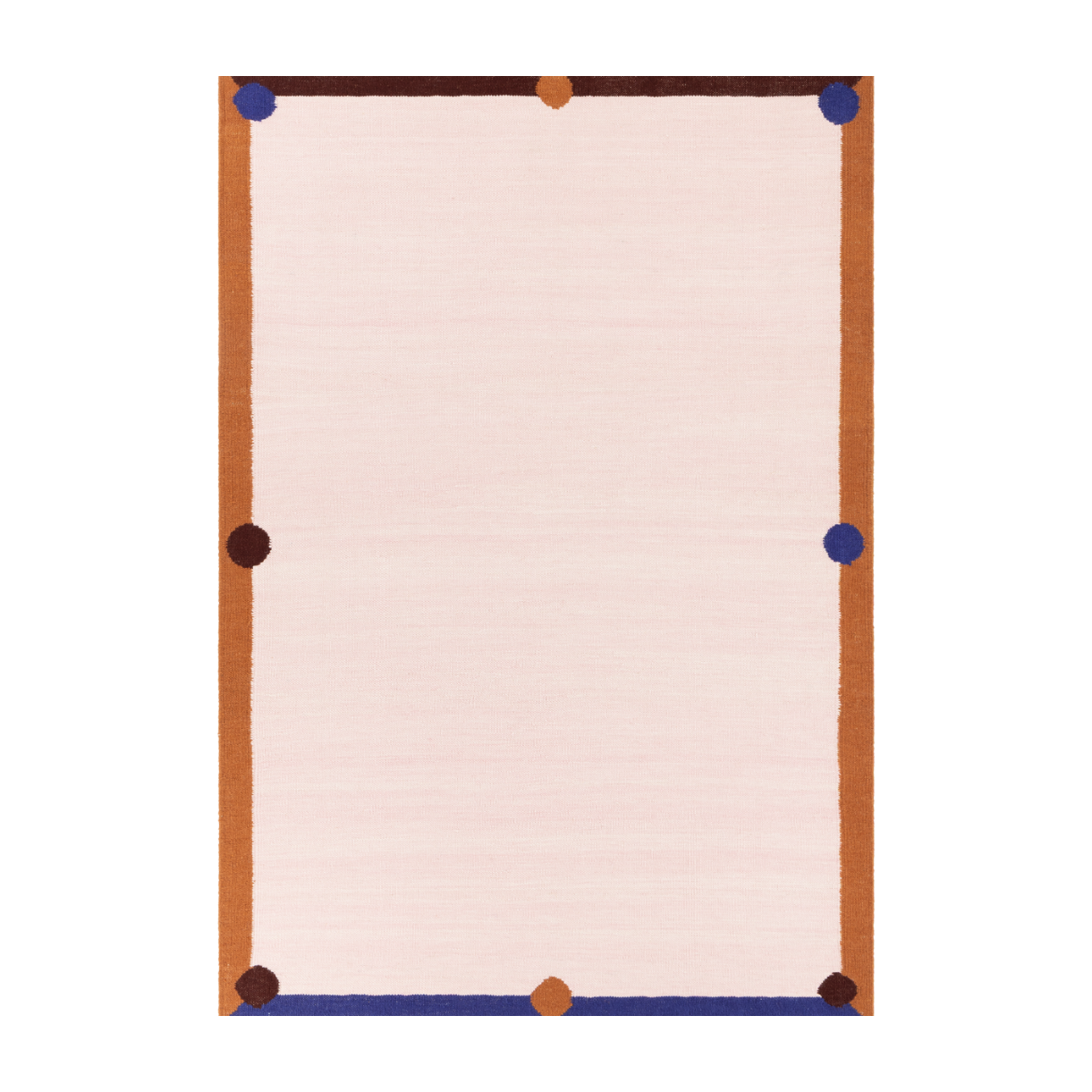 Vloerkleed BERLIN roze met oranje en marineblauw