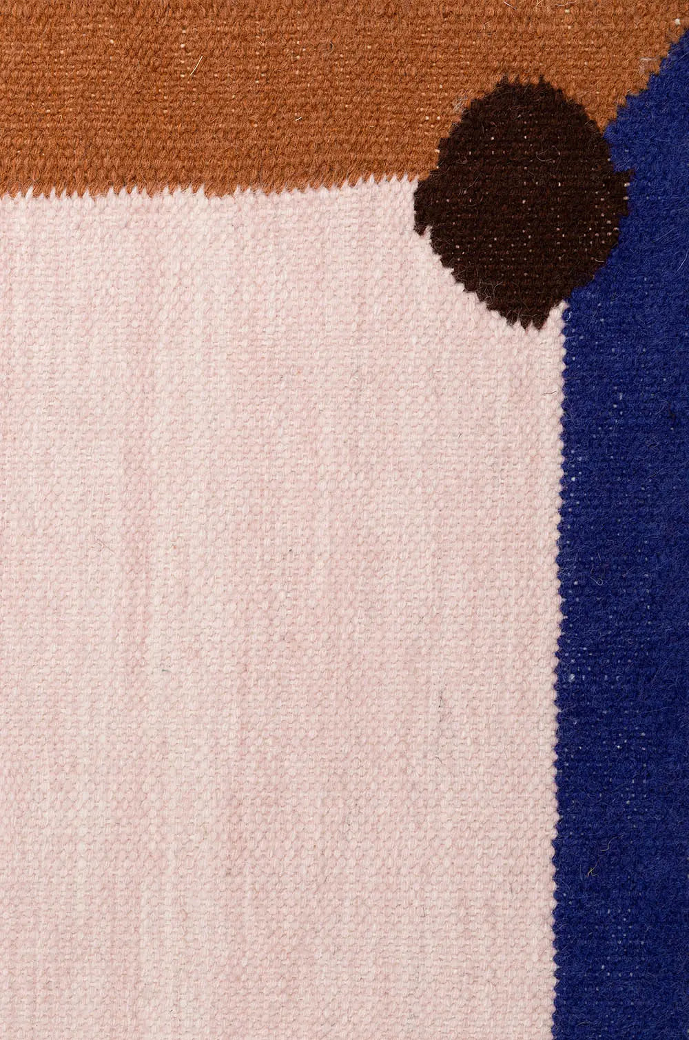 Vloerkleed BERLIN roze met oranje en marineblauw