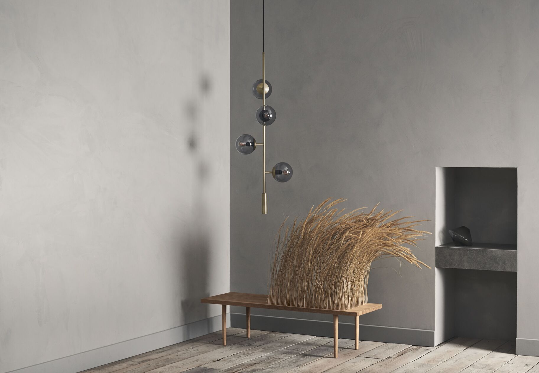 Hanging lamp orb lounge black