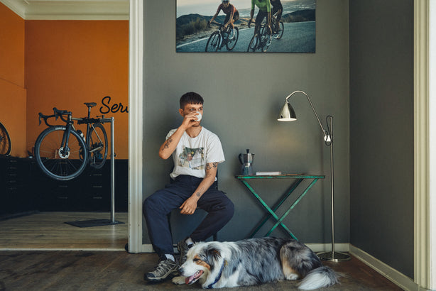 Stehlampe BESTLITE BL3 schwarz mit weißem Schirm