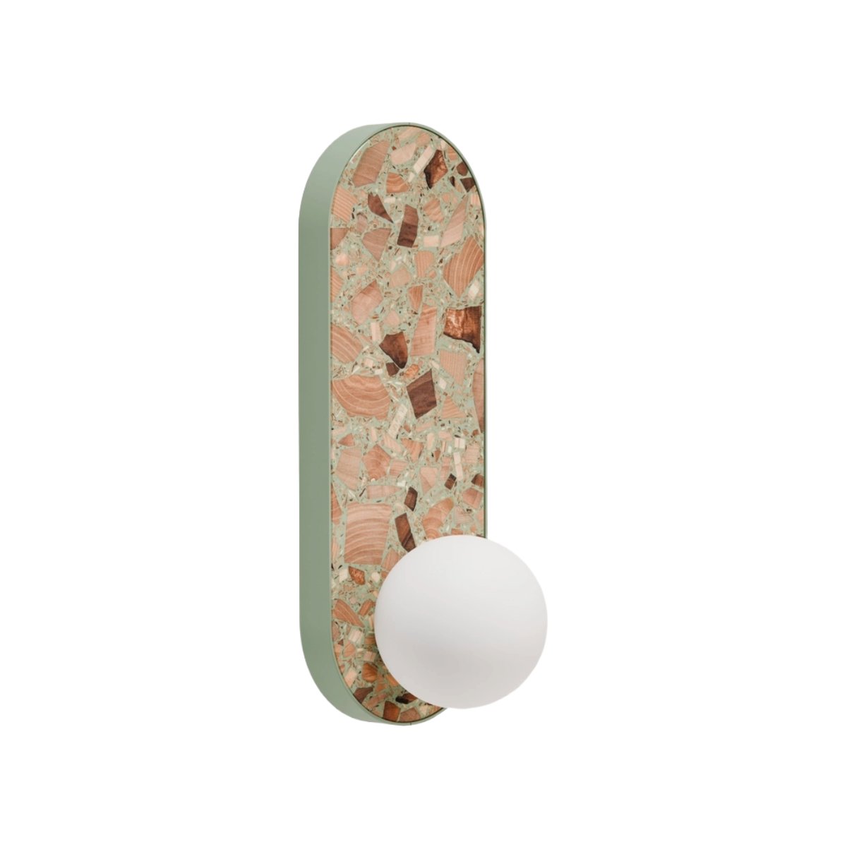 Ovale wandlamp LEGRA salie