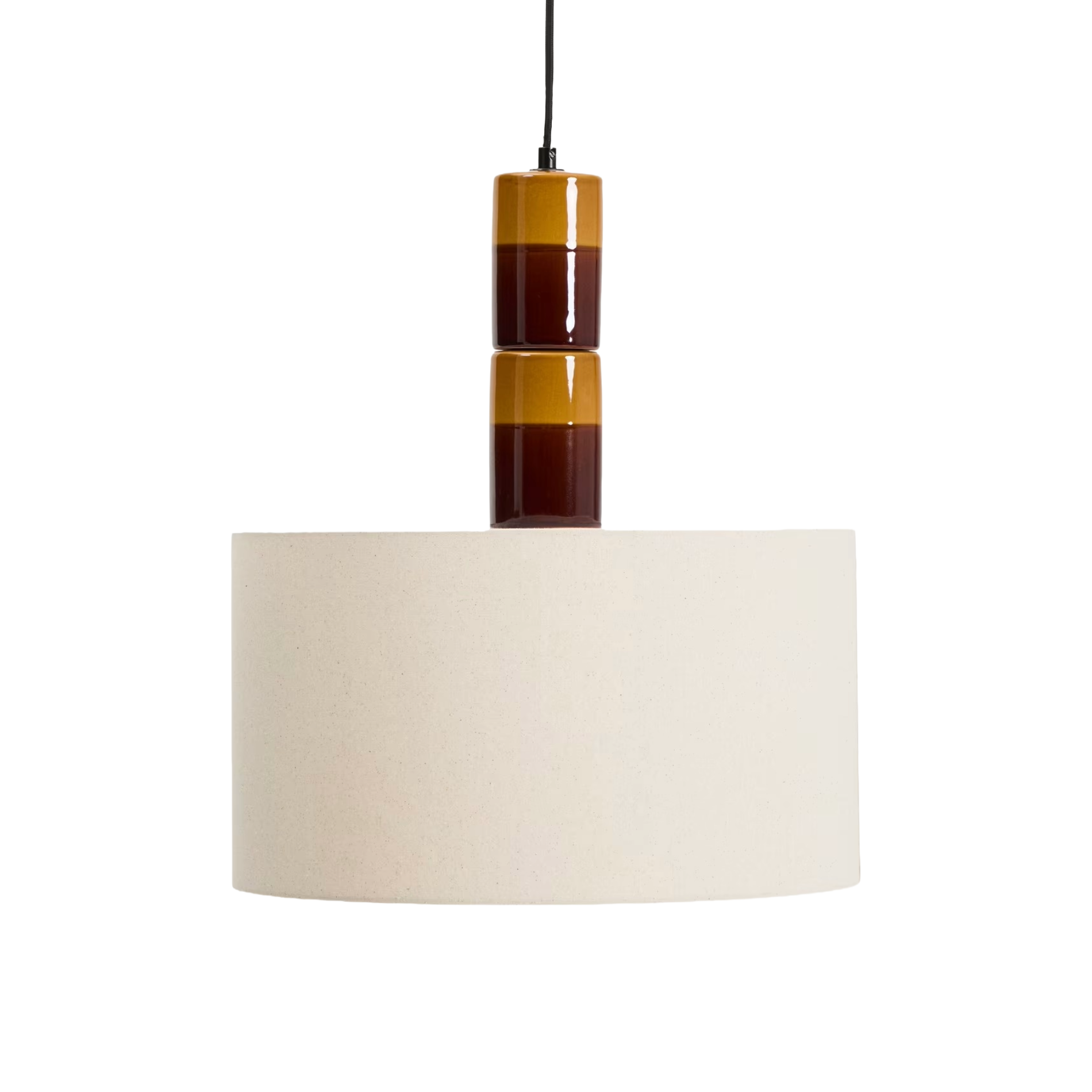 MAVRAN pendant lamp brown with mustard