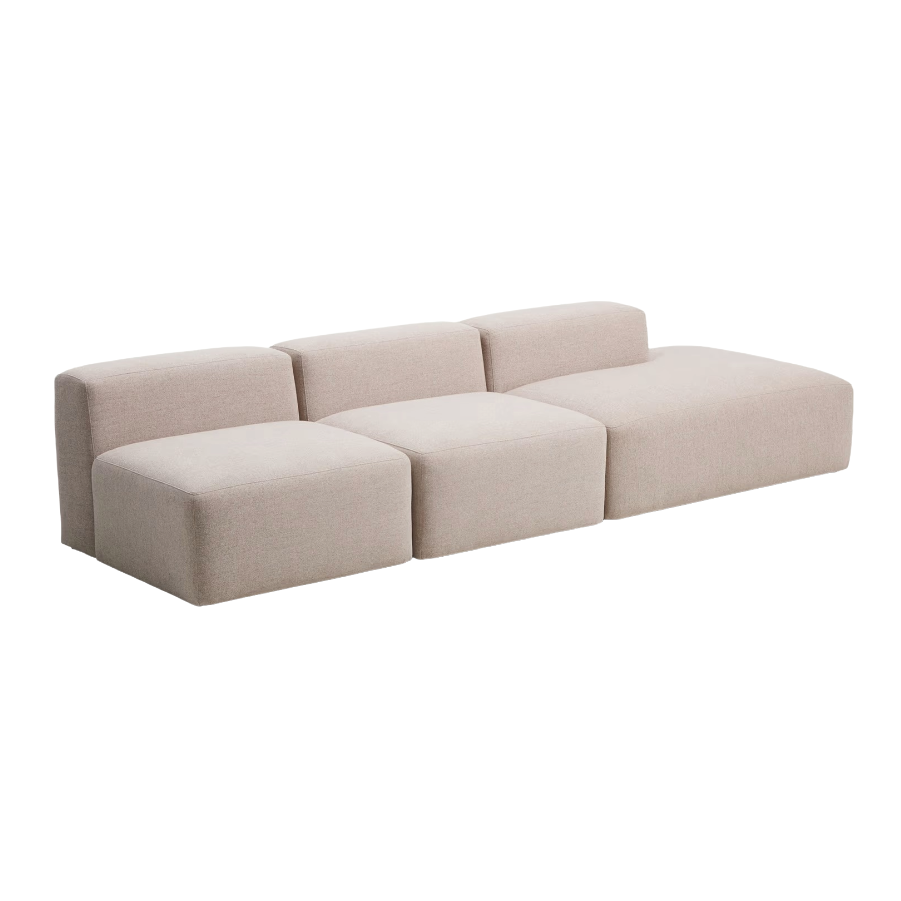 Sofa 3-osobowa prawostronna BLOK beżowy szenil