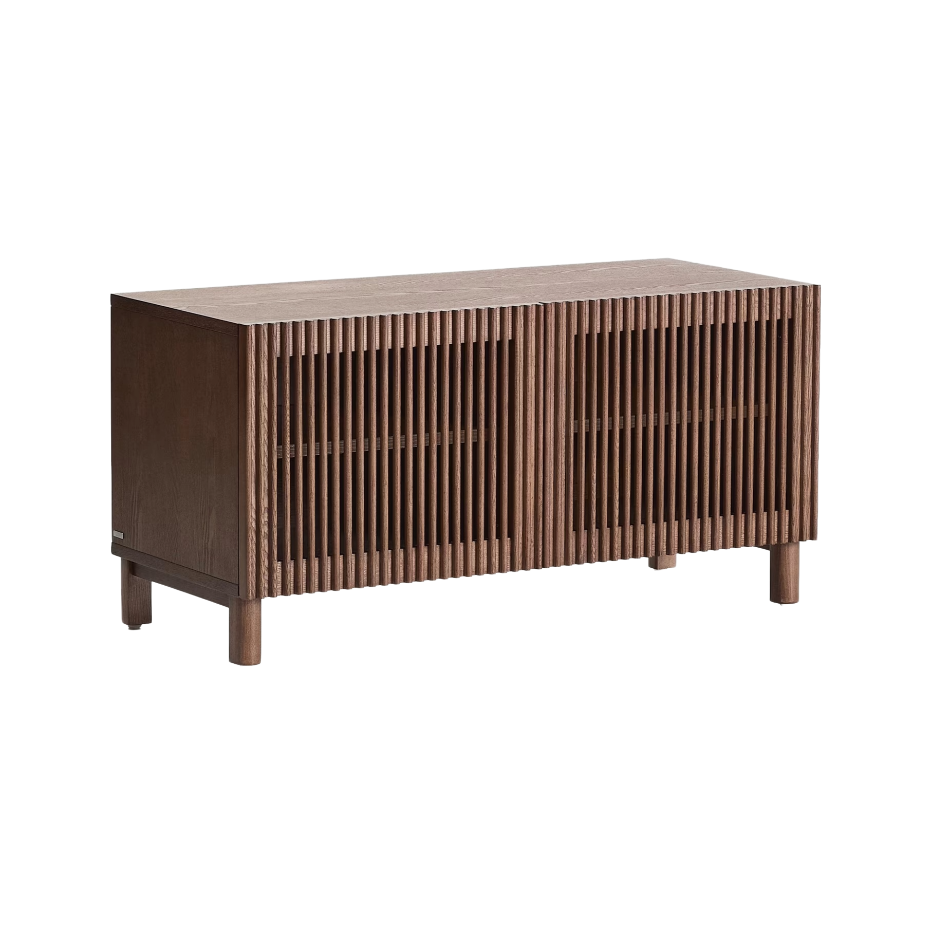 BEYLA Shoe Cabinet Dark Brown Ash Wood
