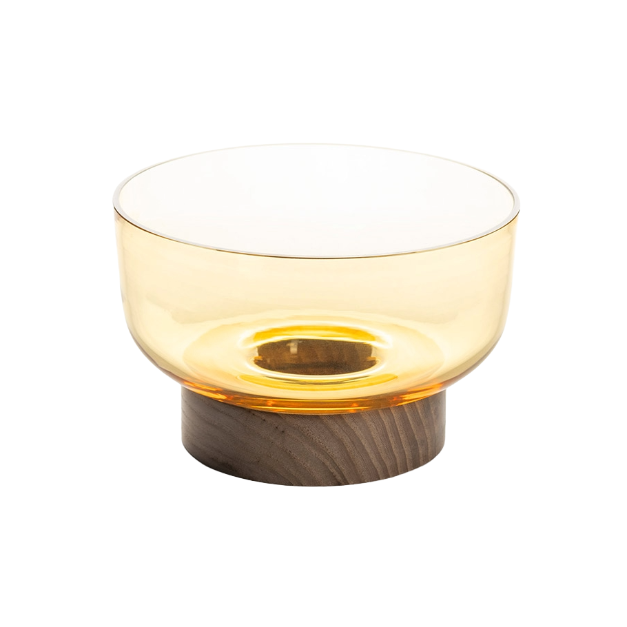 Misa BONTA geel met houten voet