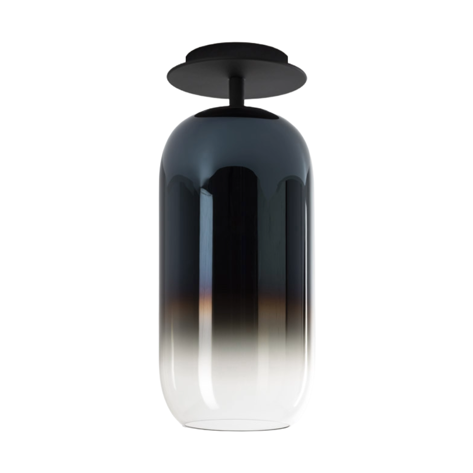 Plafondlamp GOPLE blauw met zwarte afwerking