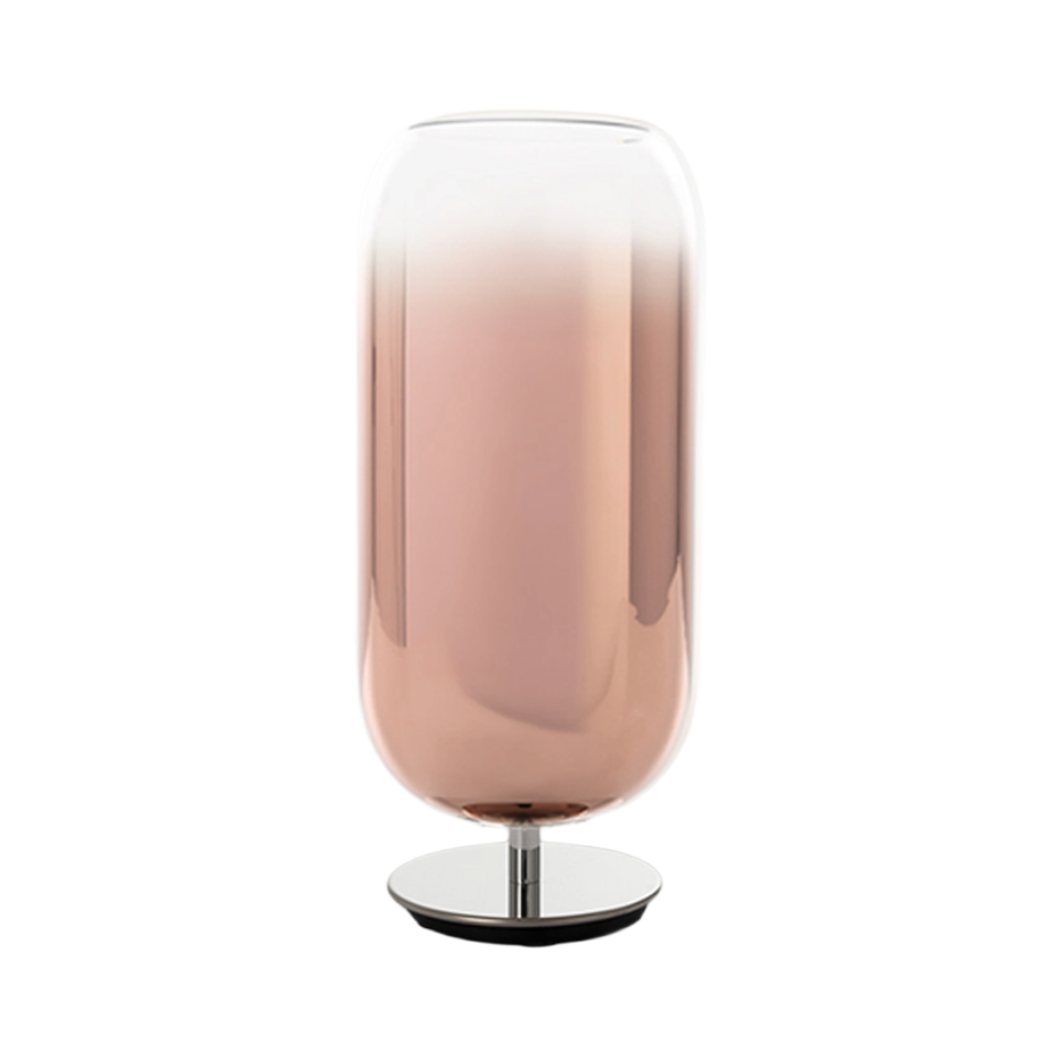 Tischlampe GOPLE kupfer mit silbernem Fuß