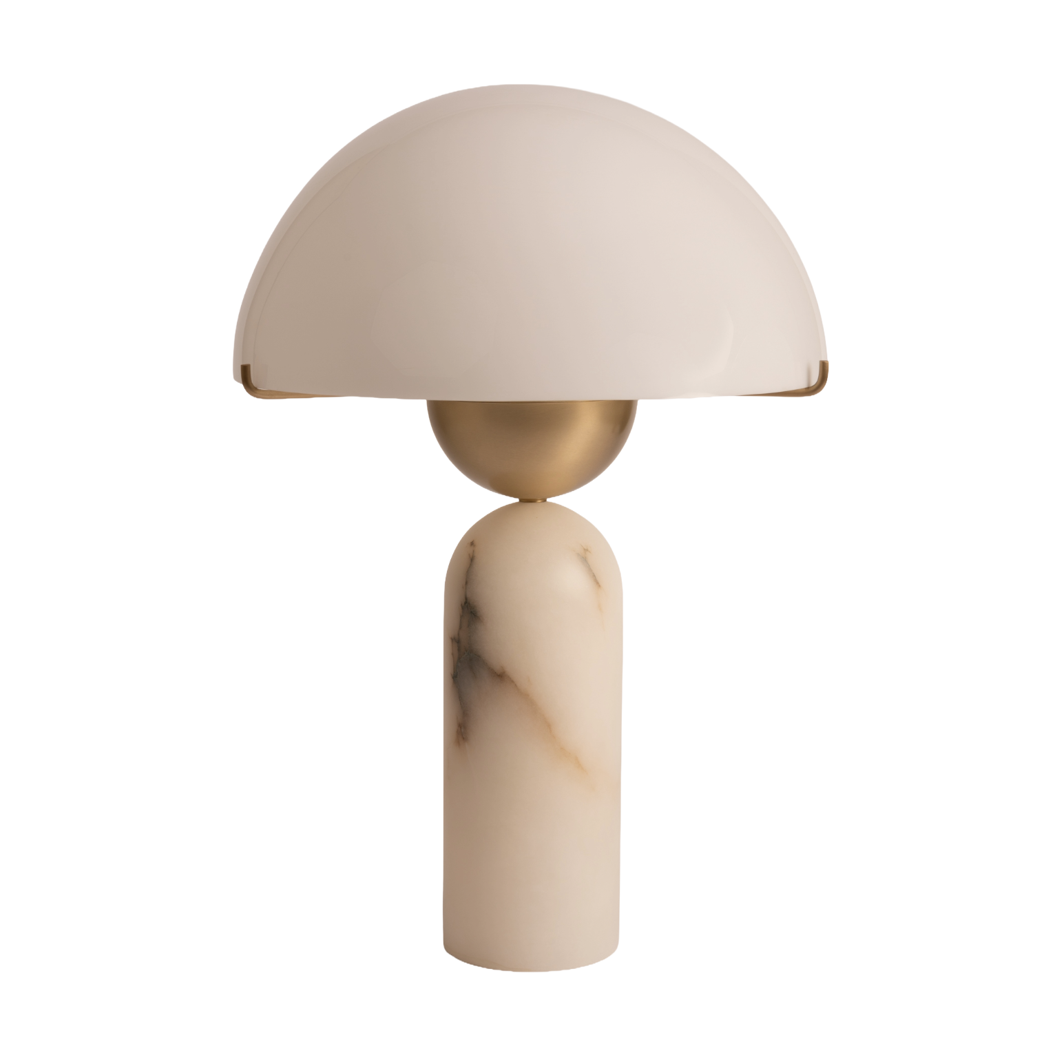 Tafellamp PEONO wit alabaster