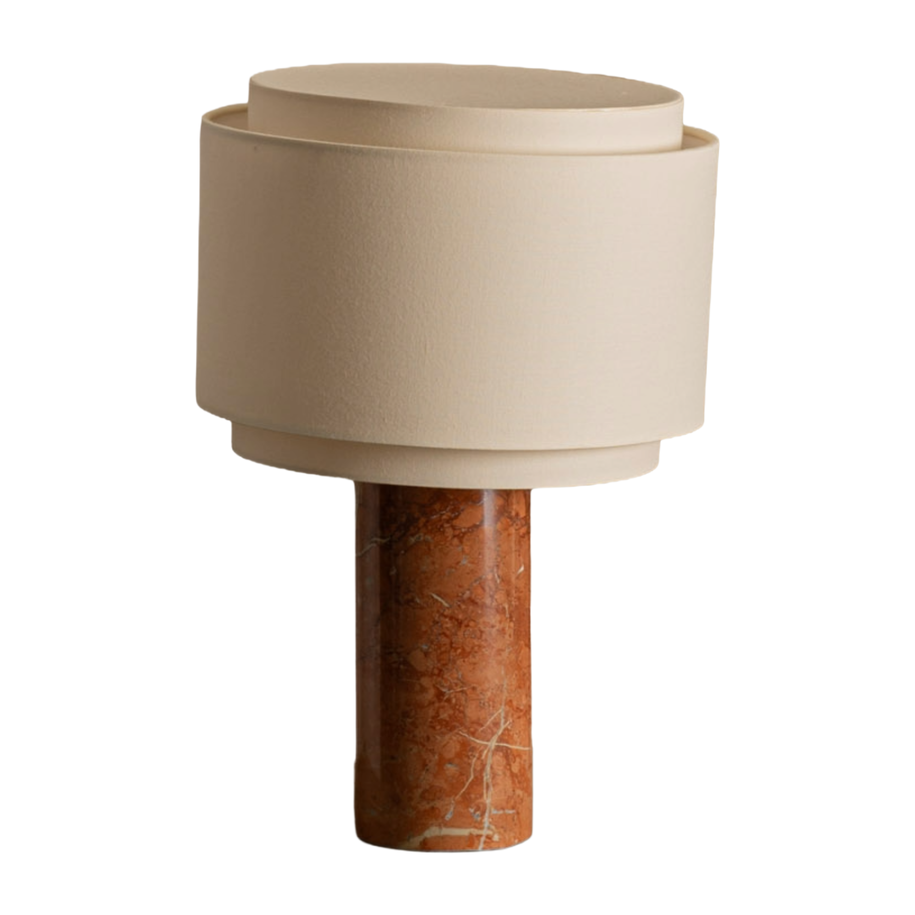 Tafellamp PIPITO DOUBLE rode marmer