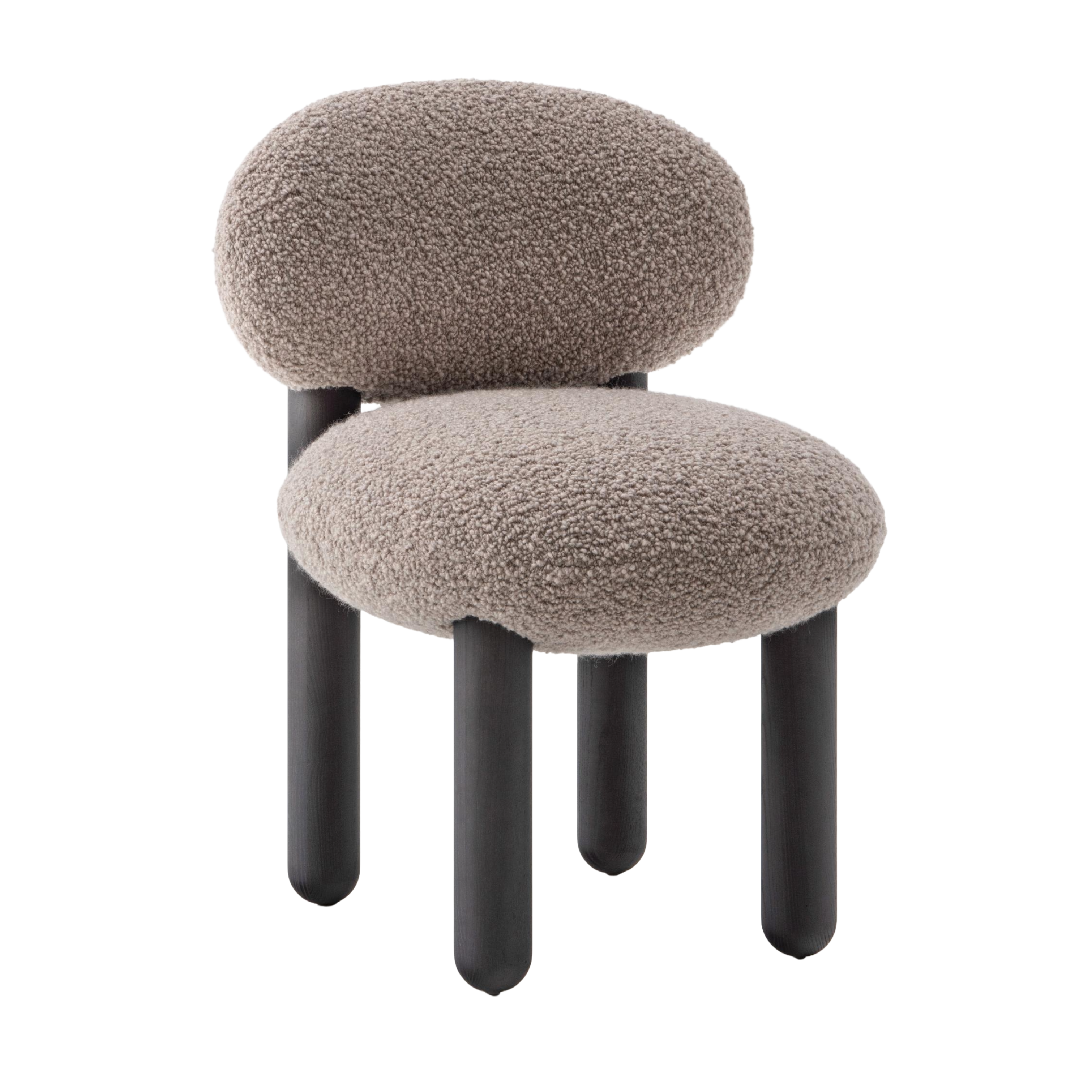 FLOCK CS2 stoel gestoffeerd met houten basis