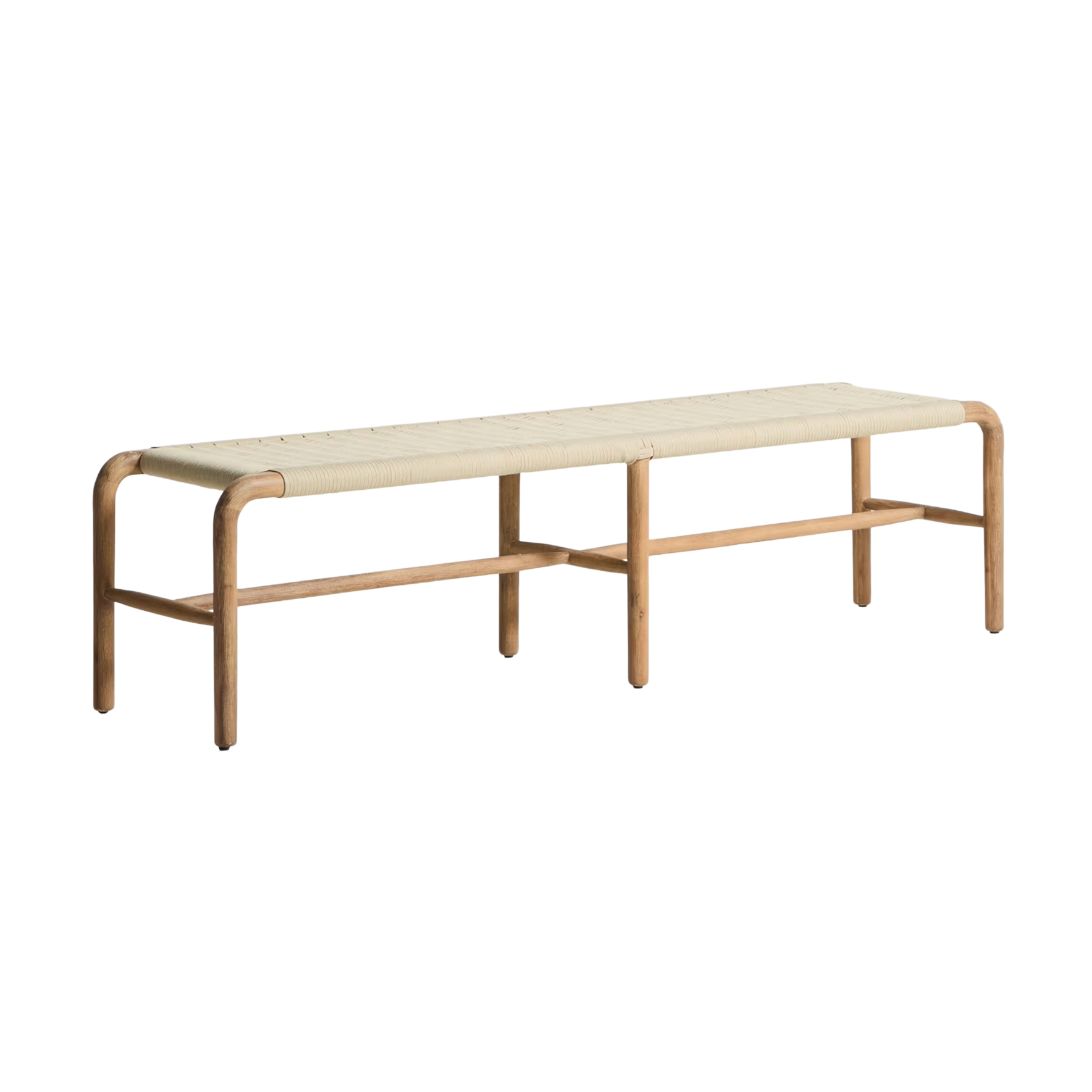 Buitenbank ALIPA beige met acaciahout