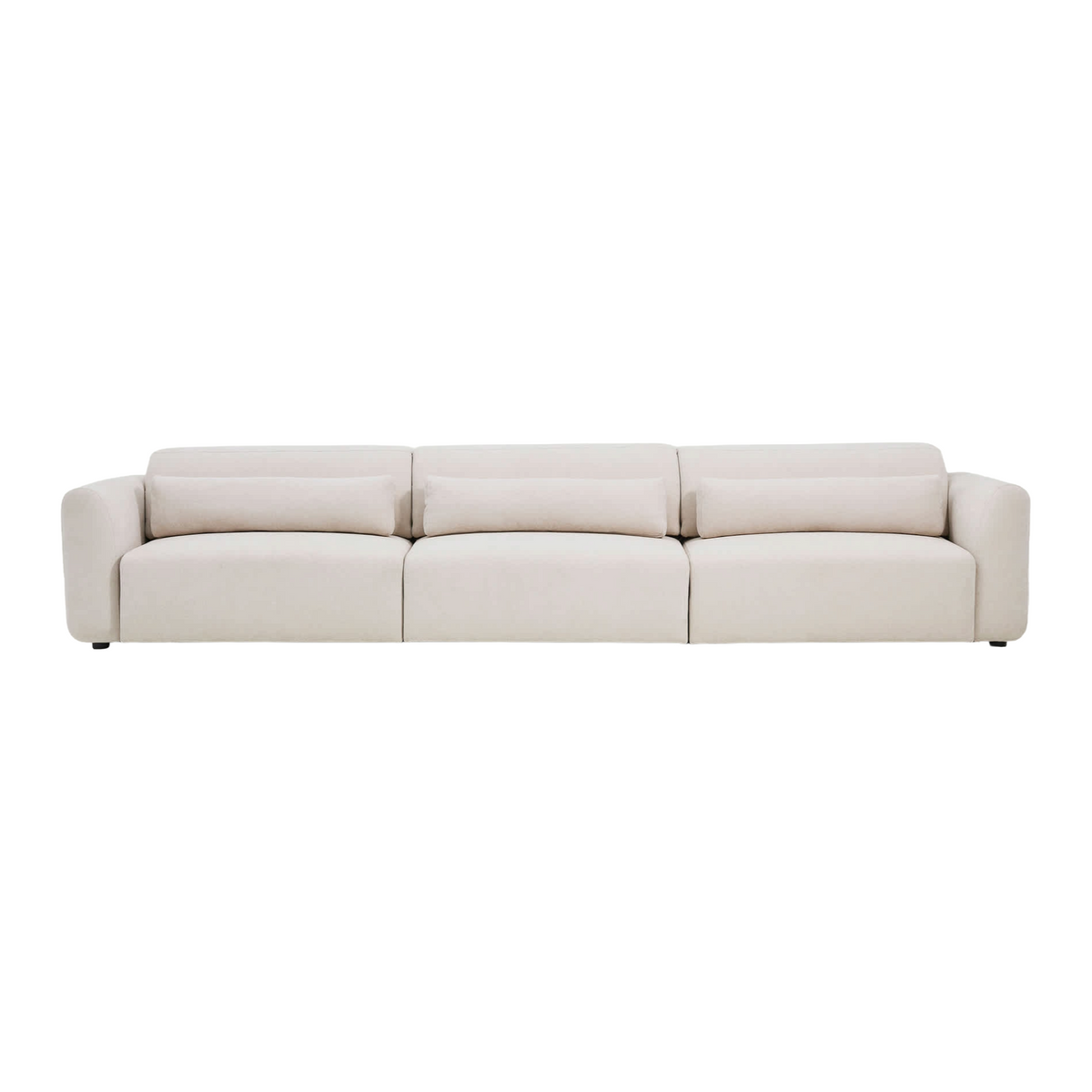 6-zitsbank met elektrische uitschuiffunctie LARES beige chenille