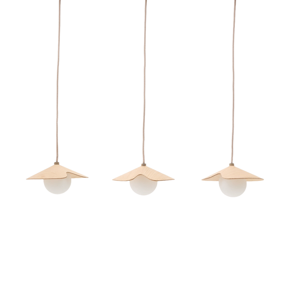Hanglamp 3-punts WILARA eikenfineer