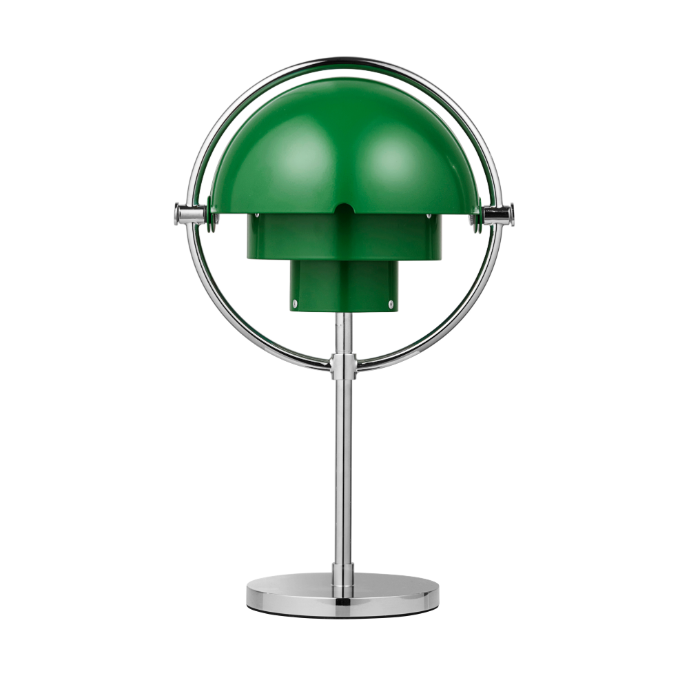 Draagbare lamp MULTI-LITE groen met verchroomde voet