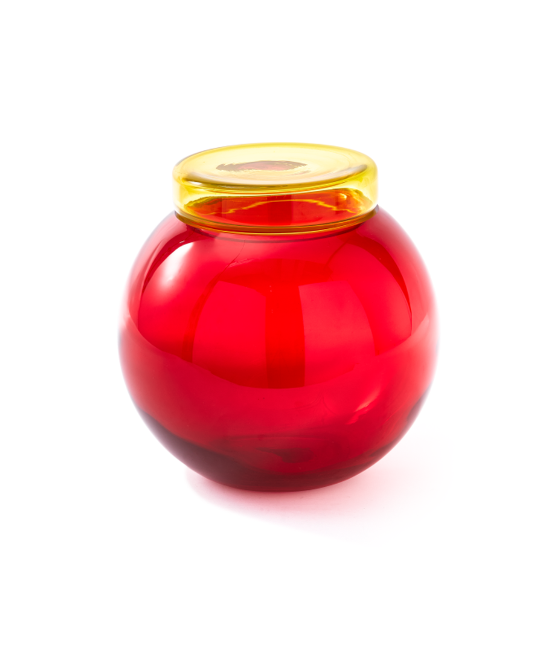 Aufgeblähte Deckel und Gläser Gläser Set farbiges Glas