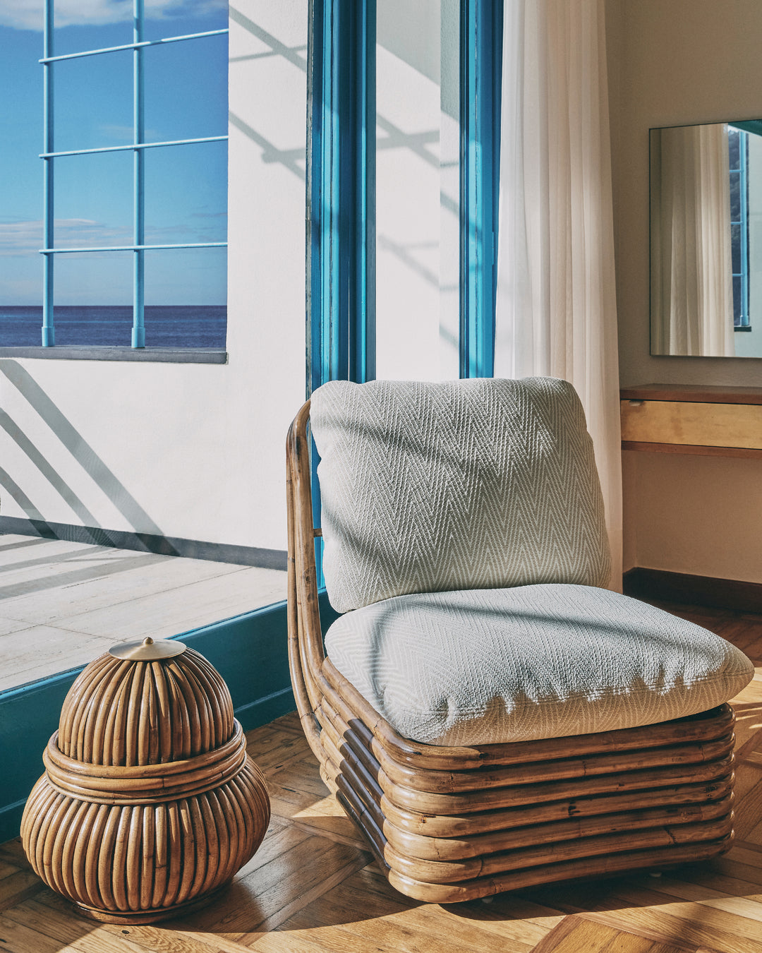 Outdoor floor lamp BOHEMIAN rattan