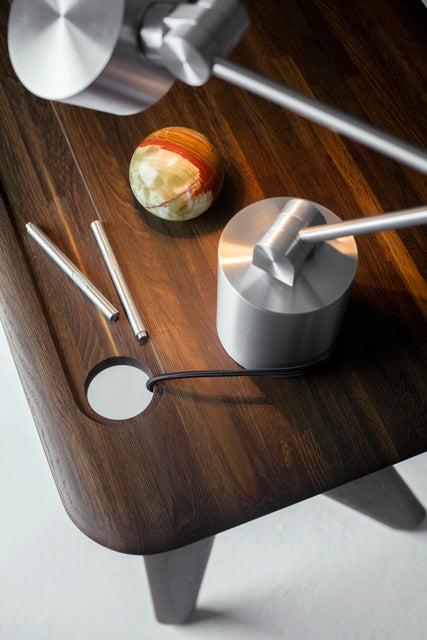 Biurko SLAB ciemne drewno dębowe