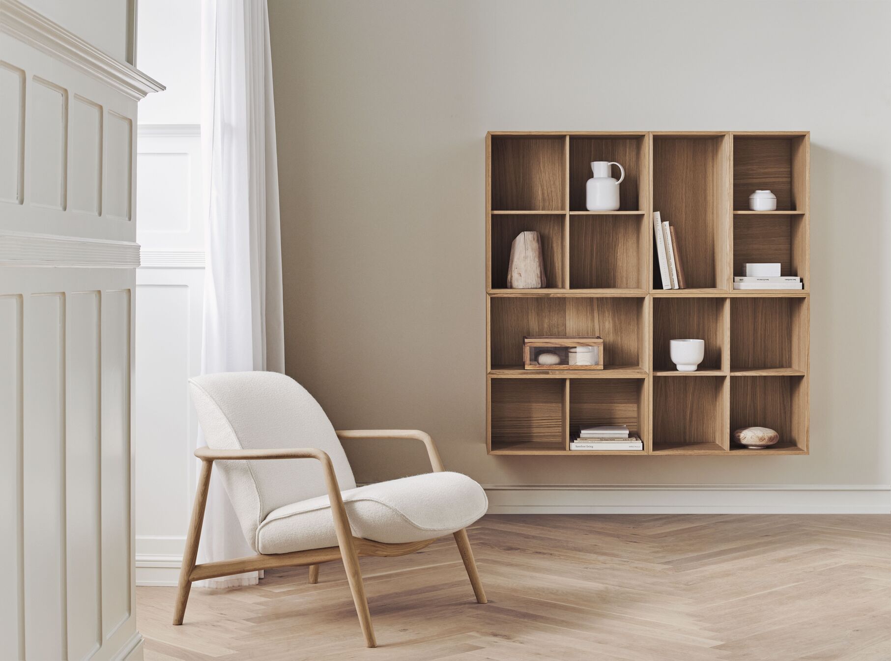 Plank CASE - enkele module lichte eikenfineer