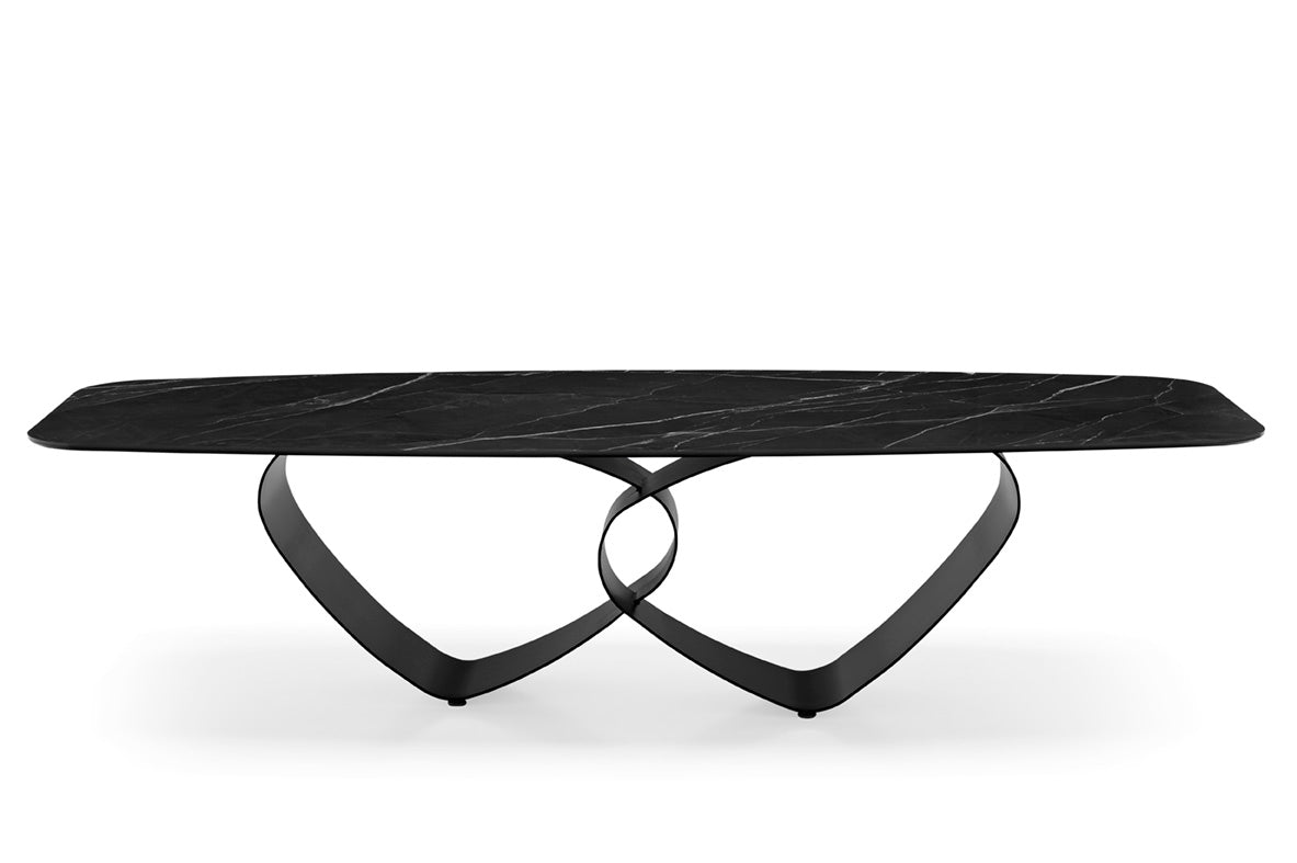 Stół BREEZE czarny blat z czarną podstawą – ceramika, Calligaris