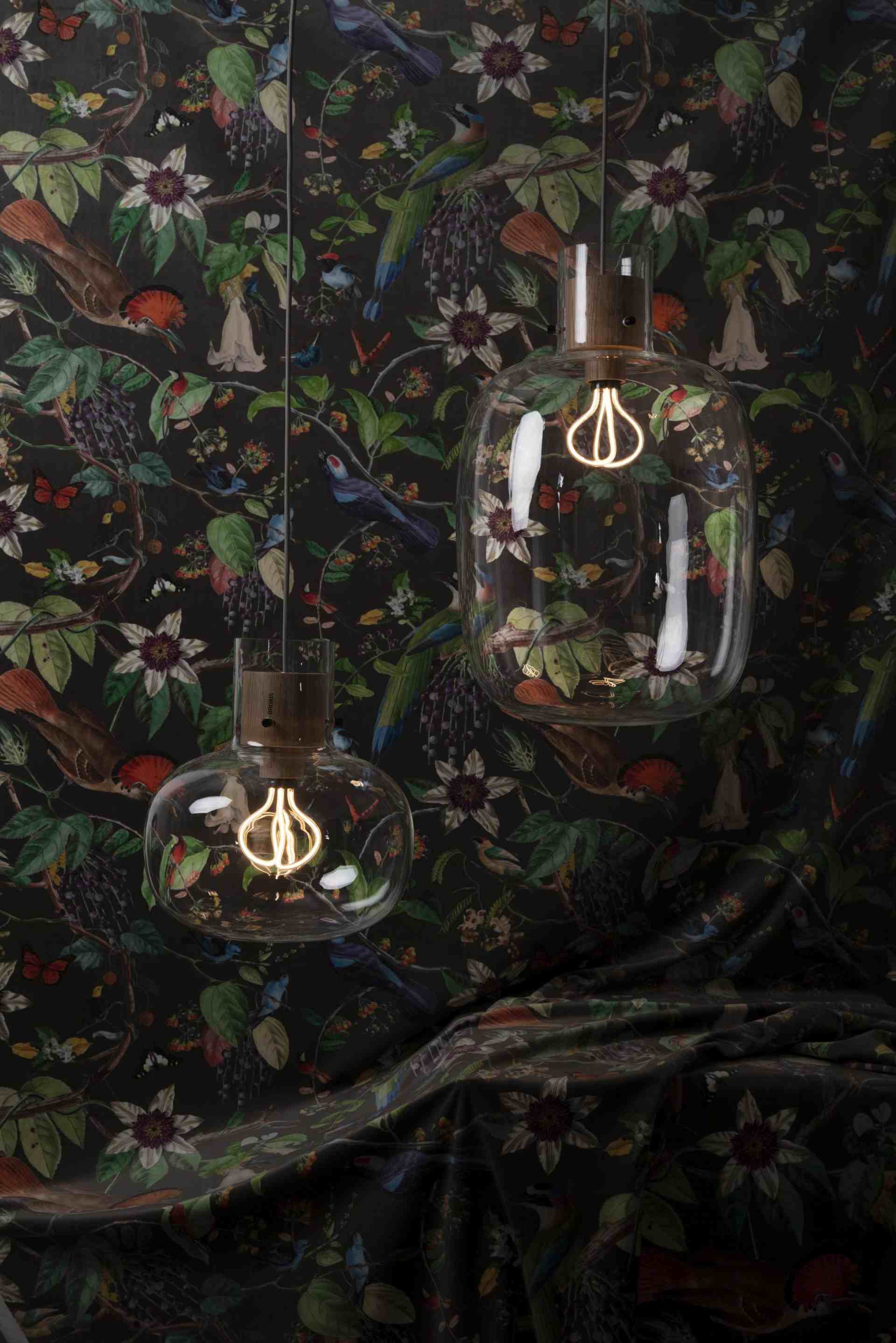 Hängende Lampe AWA Medium aufblasbares Glas