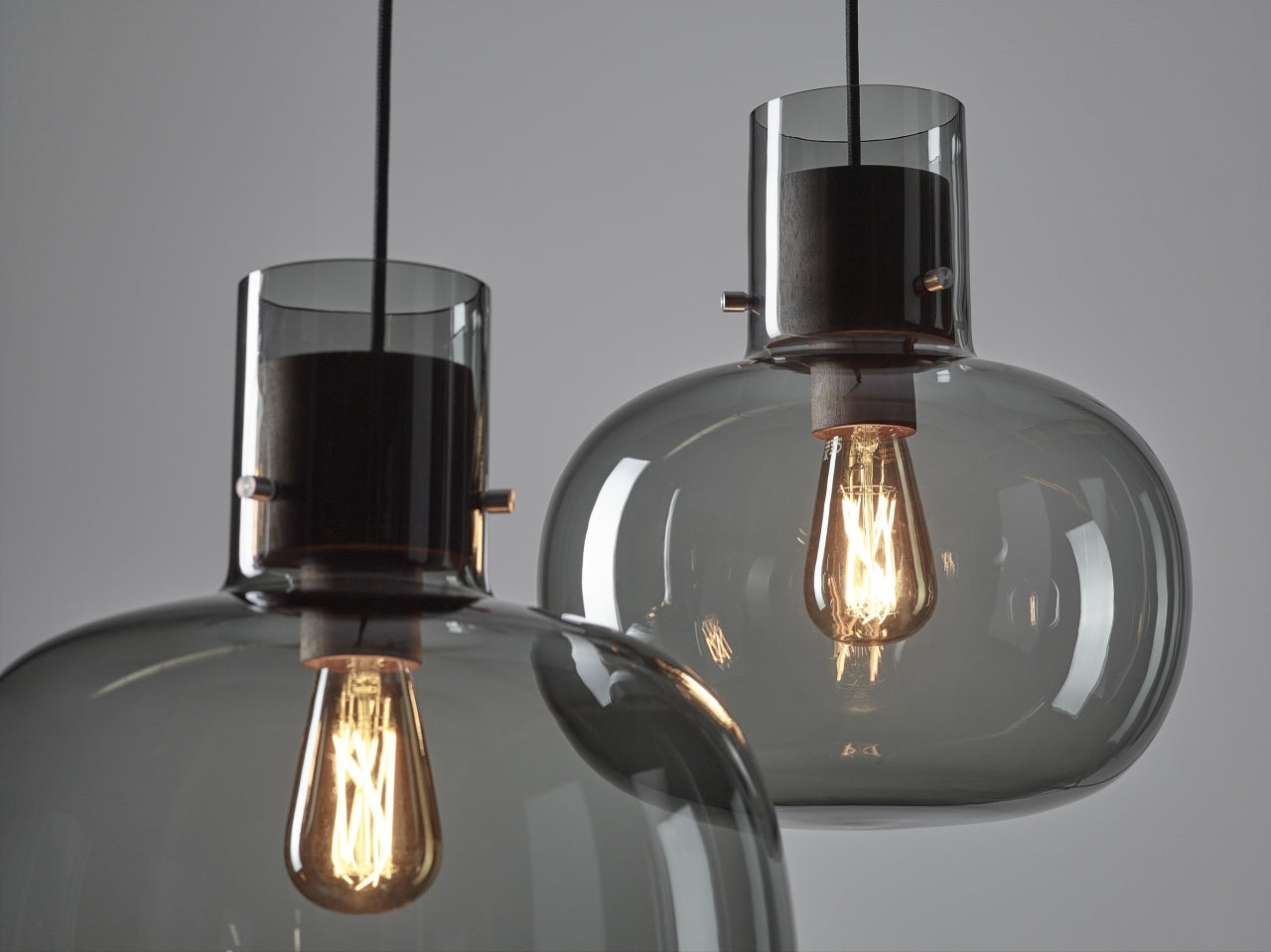 Hängende Lampe AWA Medium aufblasbares Glas