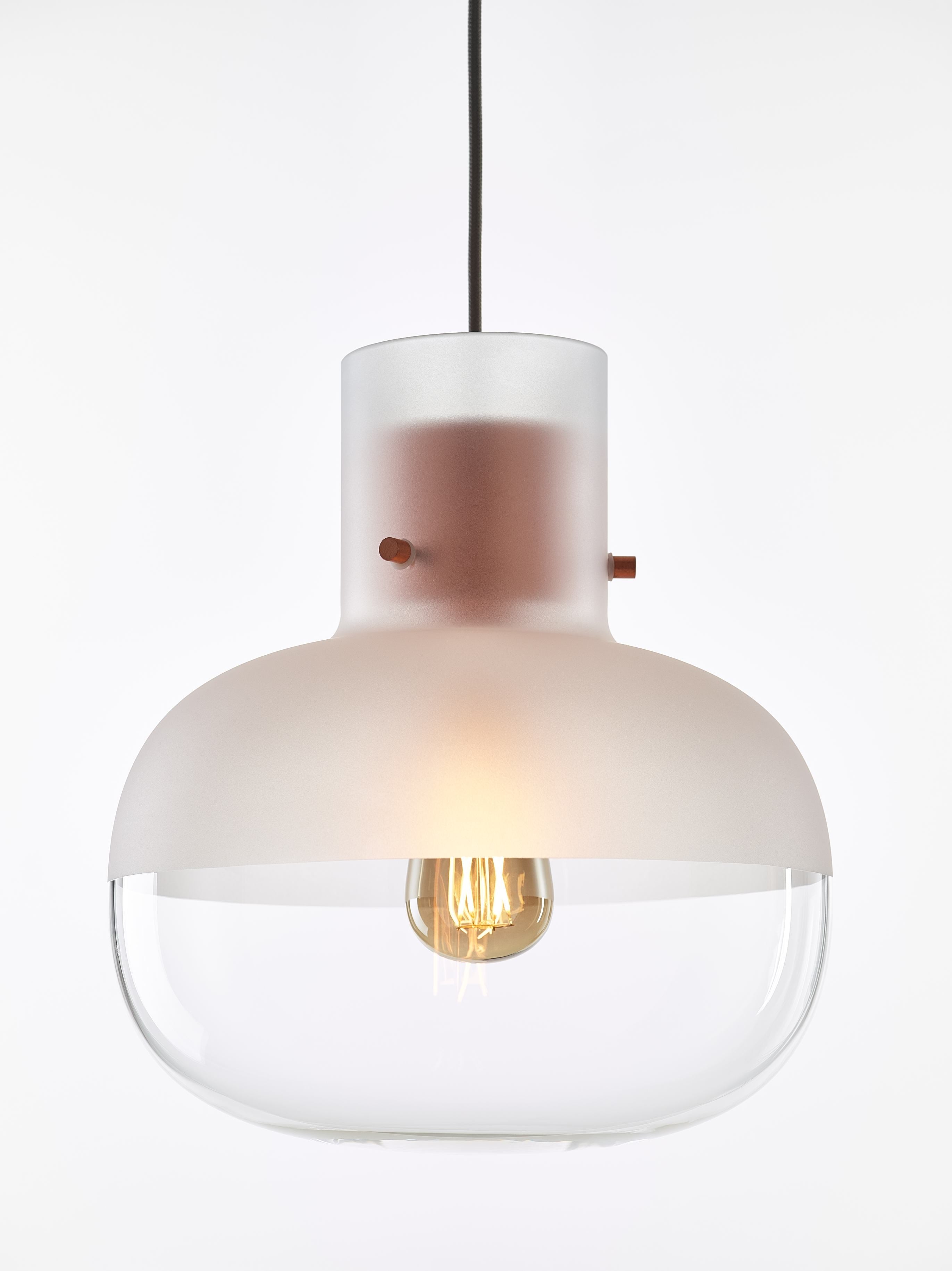 Hängende Lampe AWA Medium aufblasbares Glas