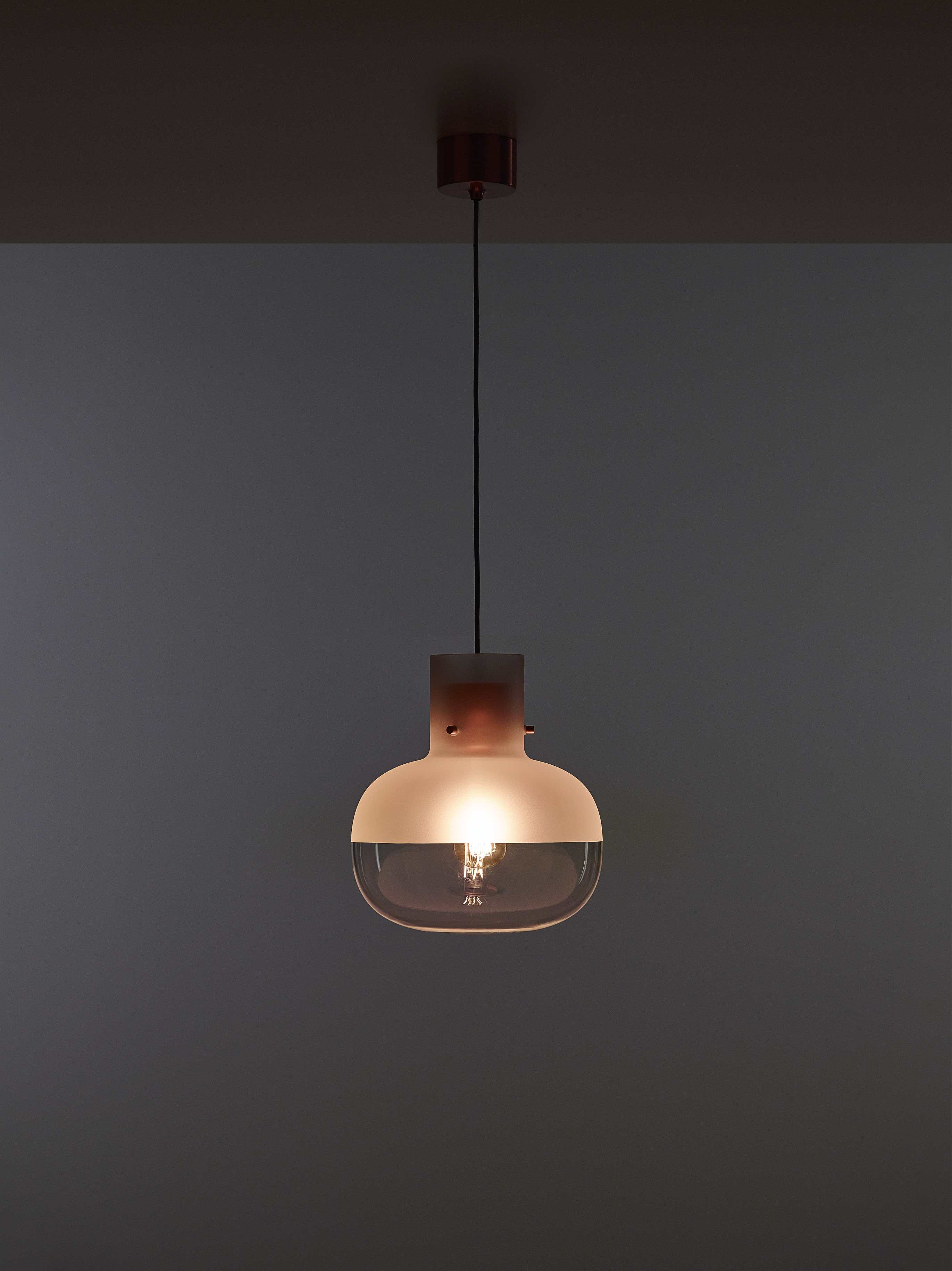 Hängende Lampe AWA Medium aufblasbares Glas