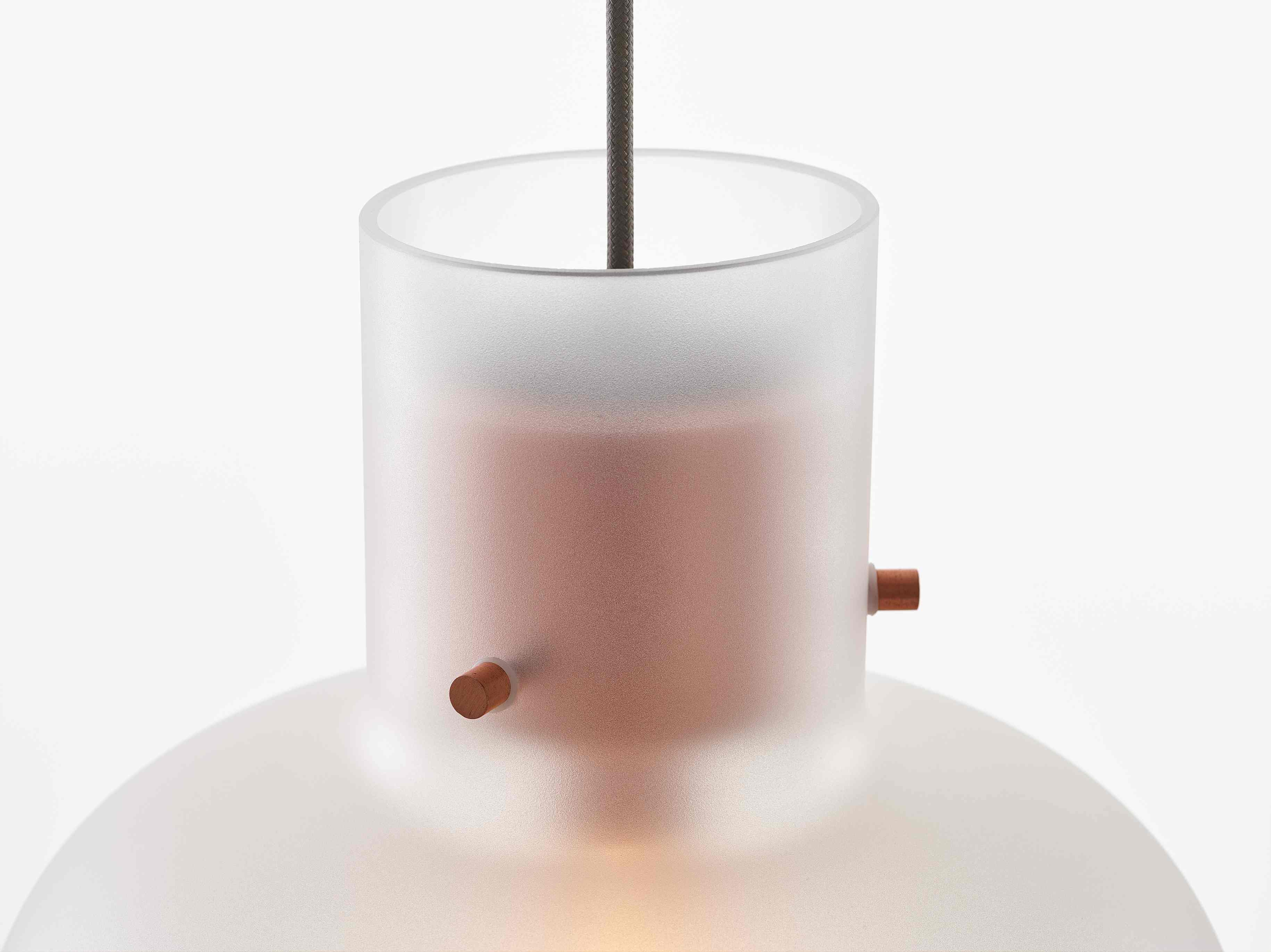 Hängende Lampe AWA Medium aufblasbares Glas