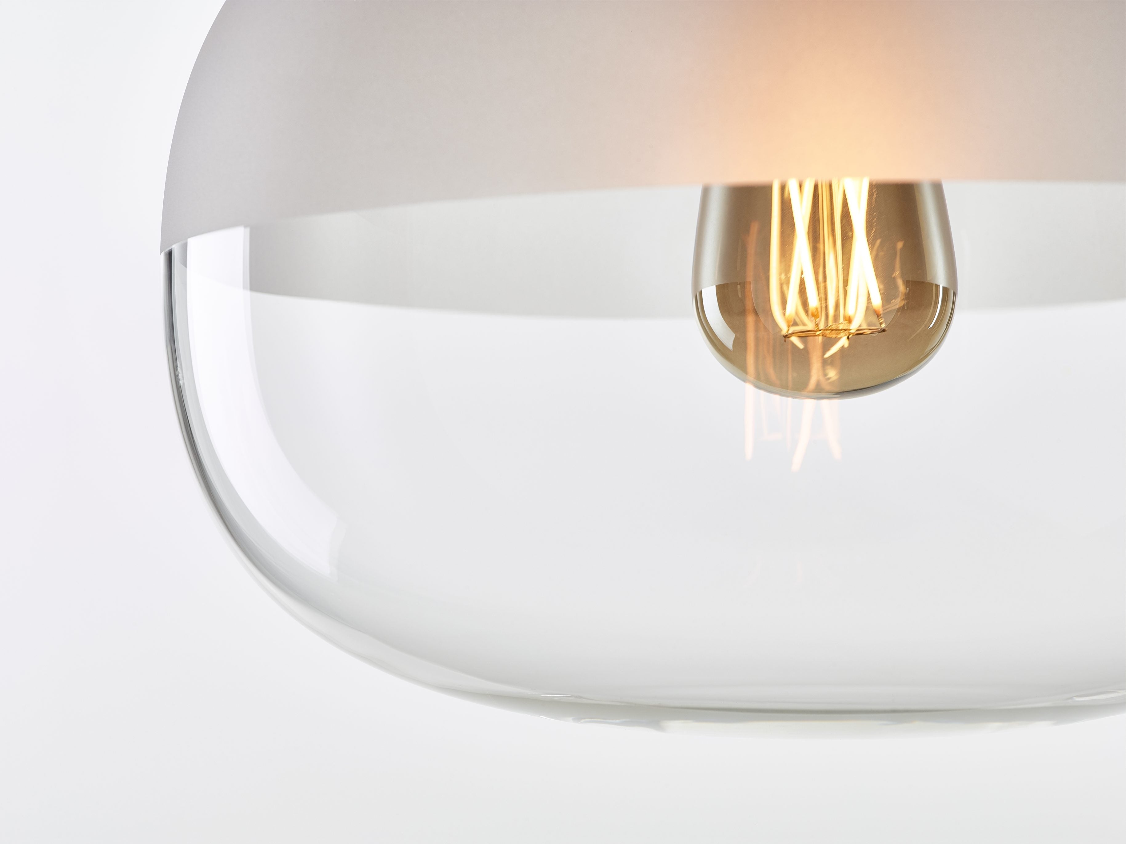 Hängende Lampe AWA Medium aufblasbares Glas