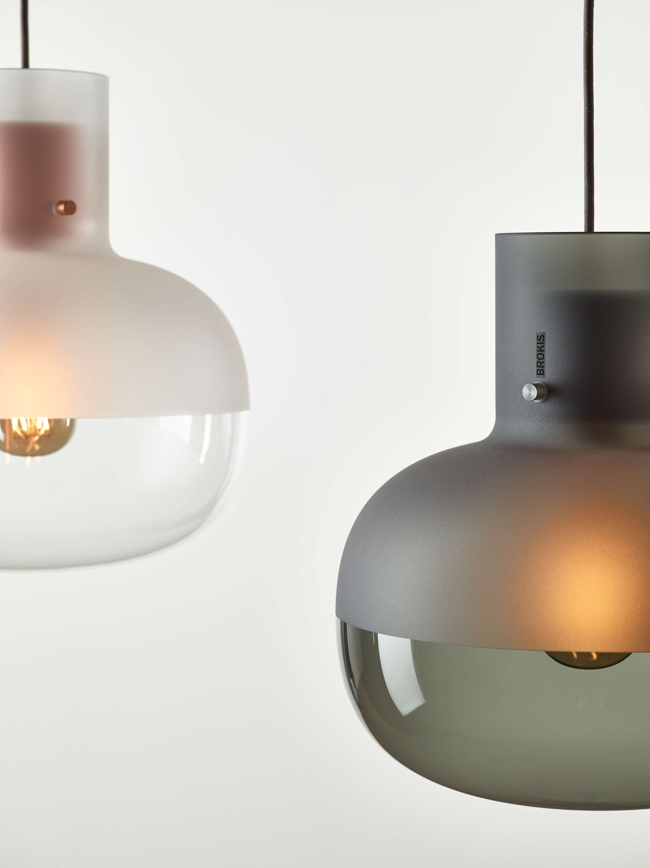 Hängende Lampe AWA Medium aufblasbares Glas