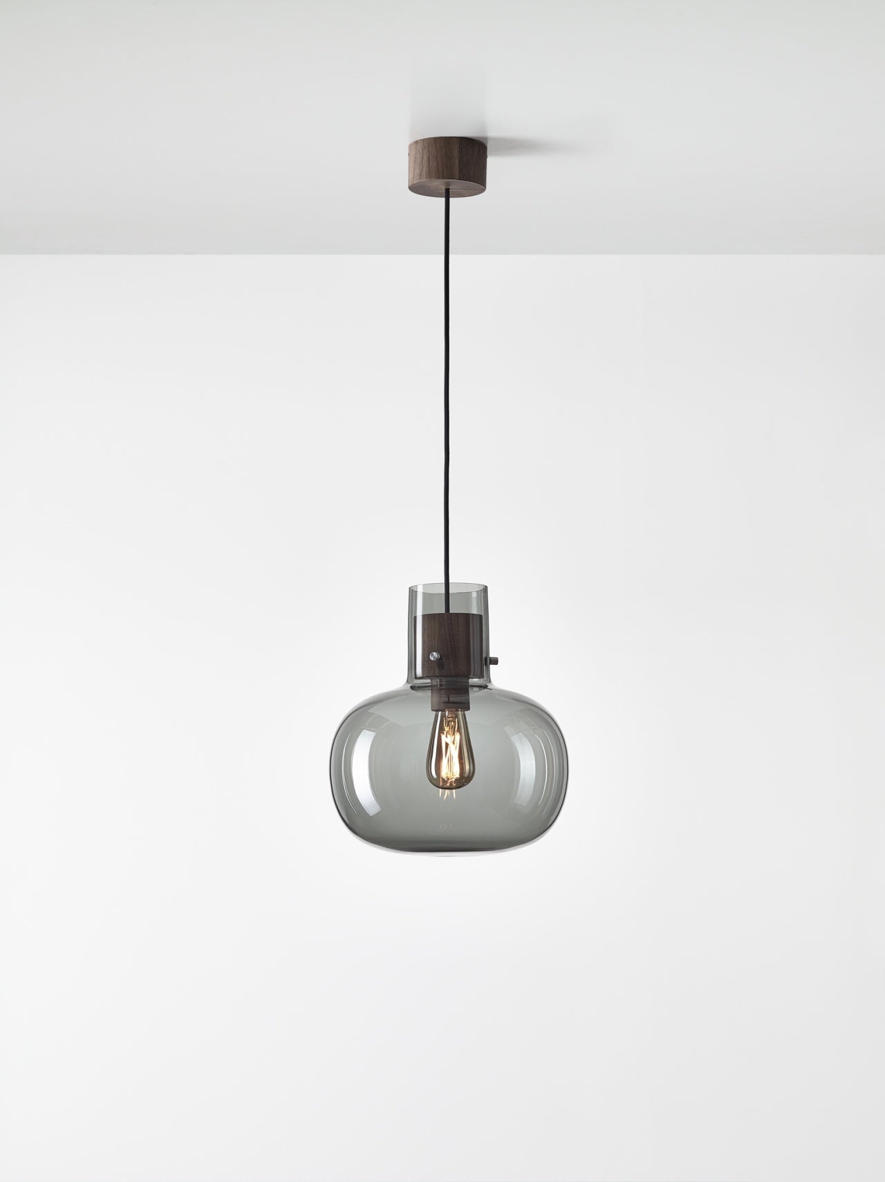 Hängende Lampe AWA Medium aufblasbares Glas