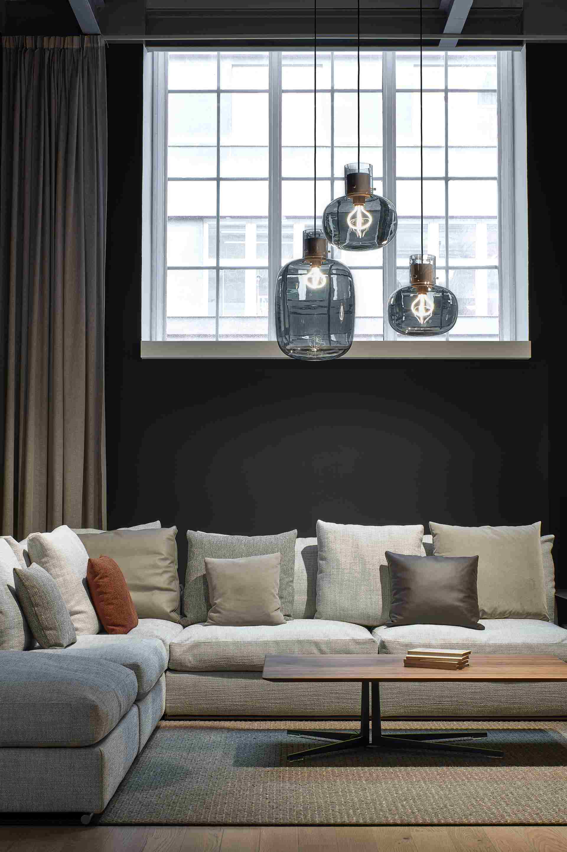 Hängende Lampe AWA Medium aufblasbares Glas