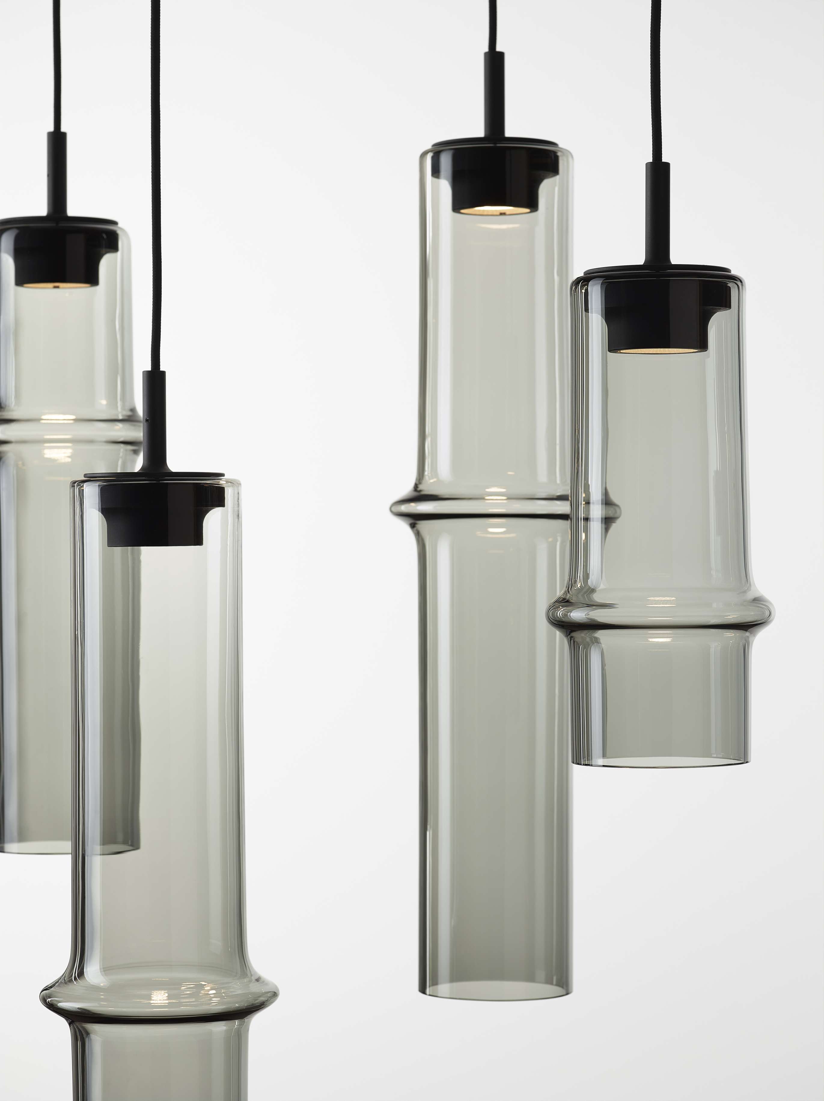 Lampe Bambuswaldglas hängende Lampe