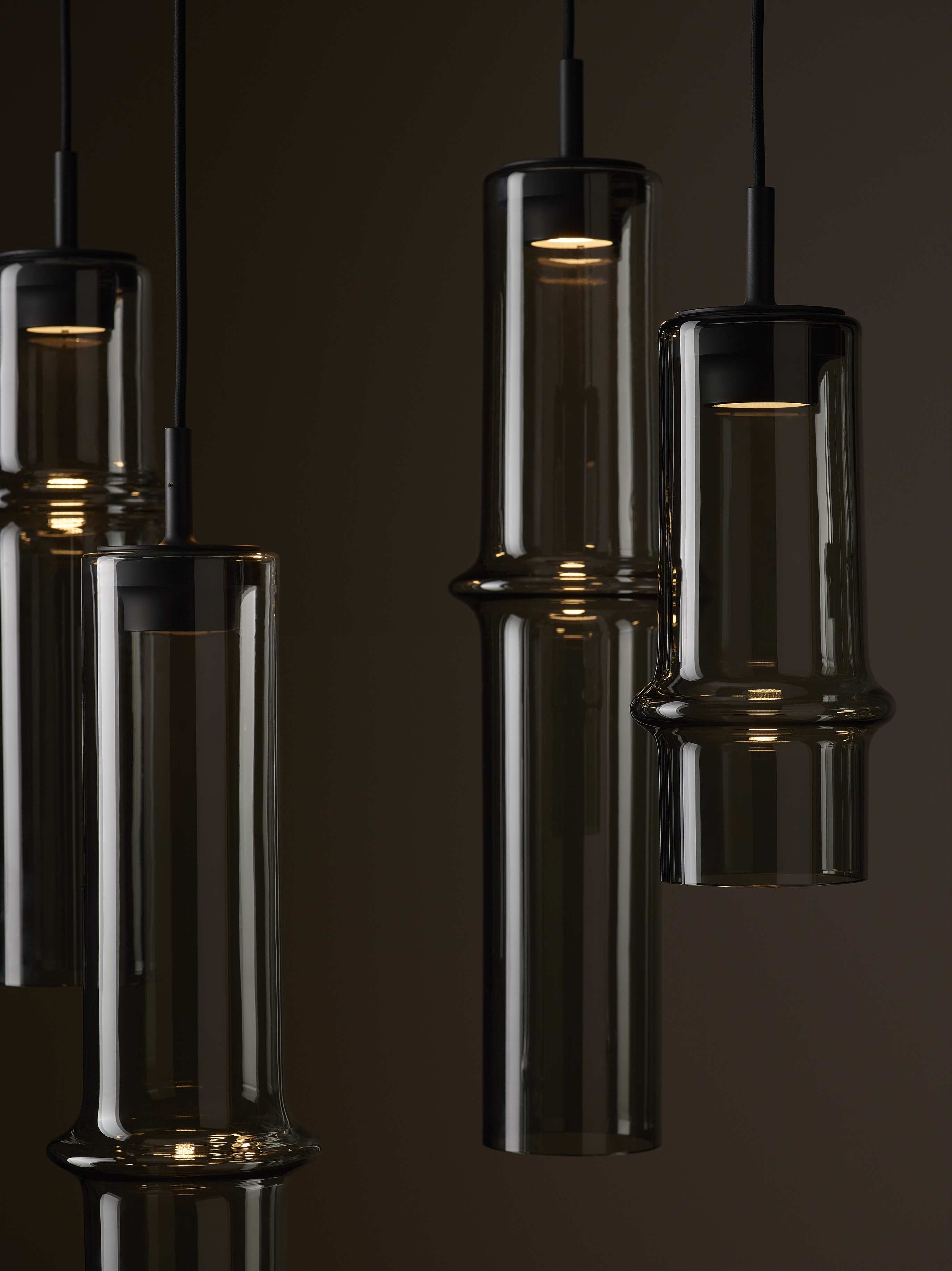 Lampe Bambuswaldglas hängende Lampe