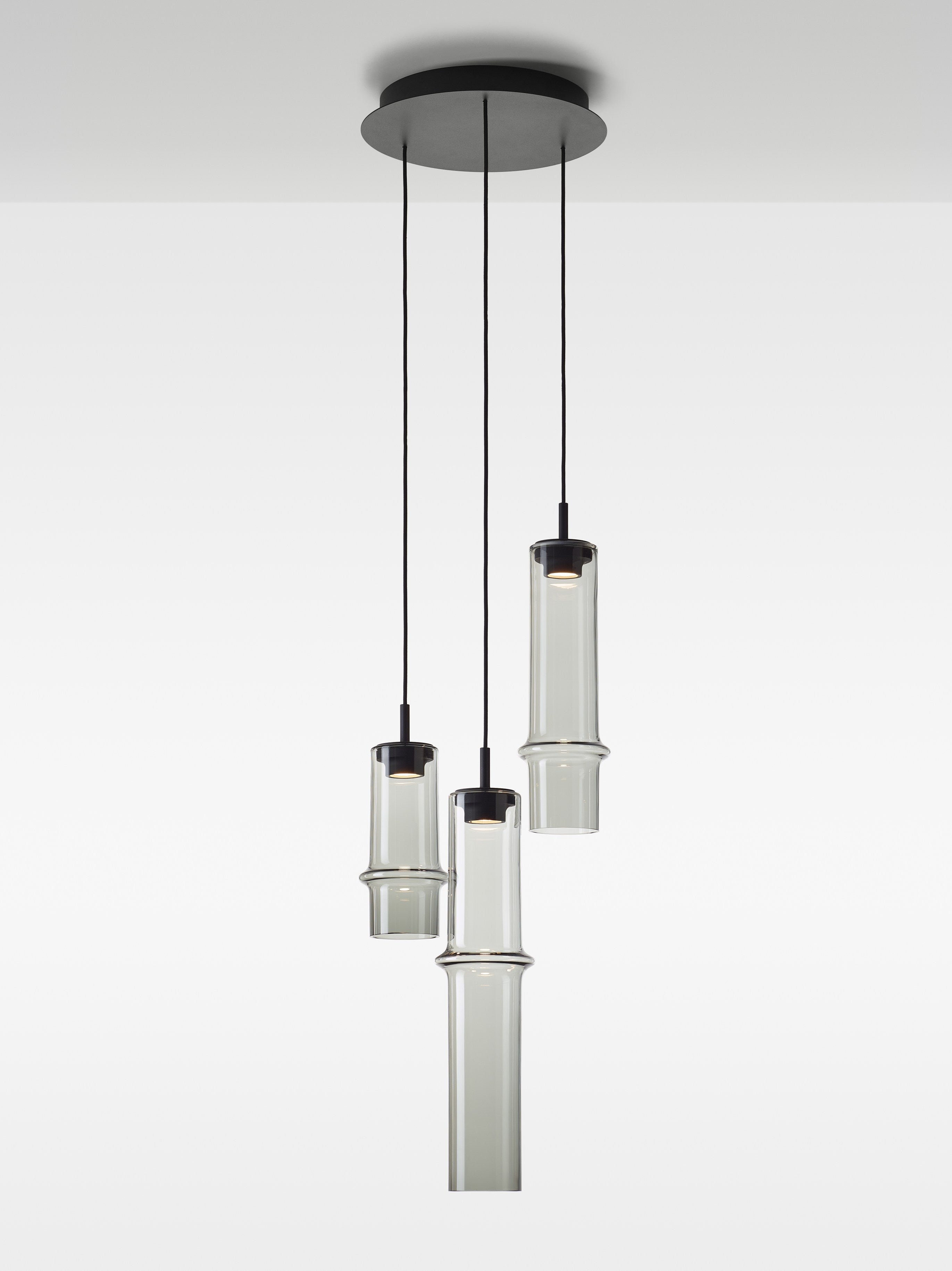 Lampe Bambuswaldglas hängende Lampe