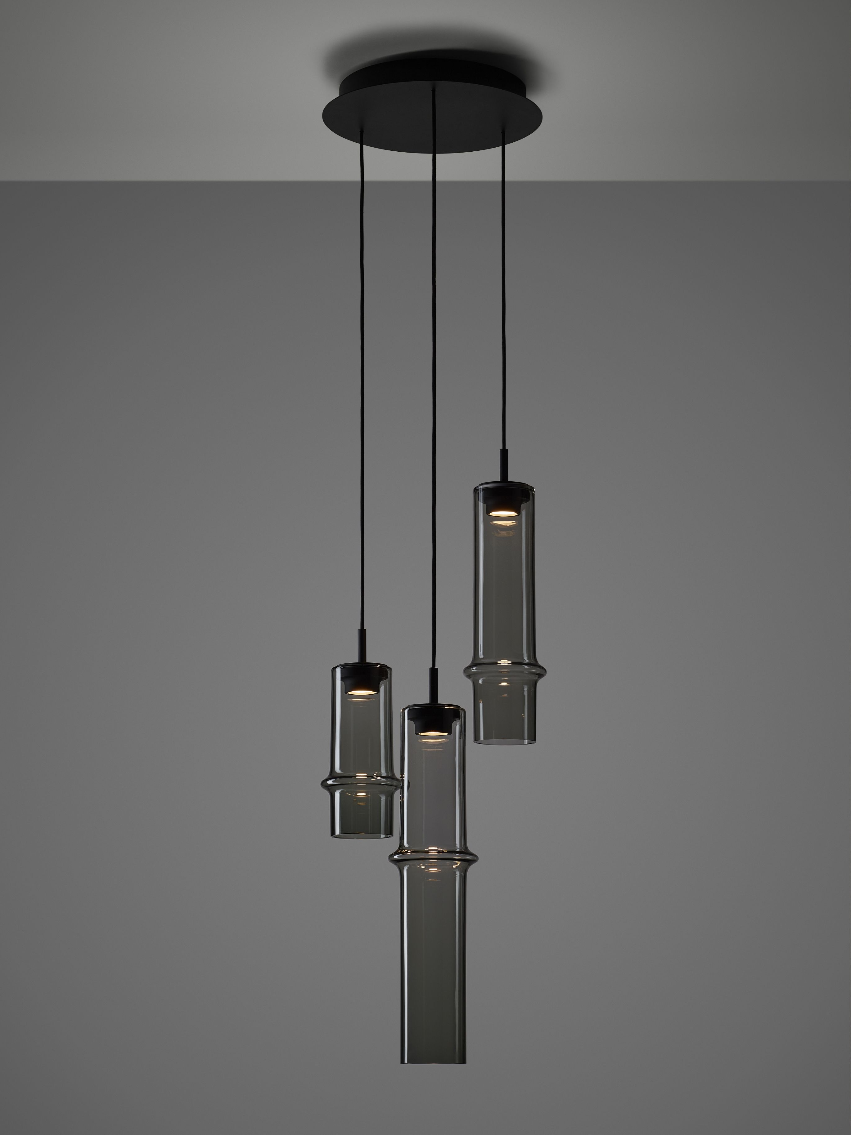 Lampe Bambuswaldglas hängende Lampe