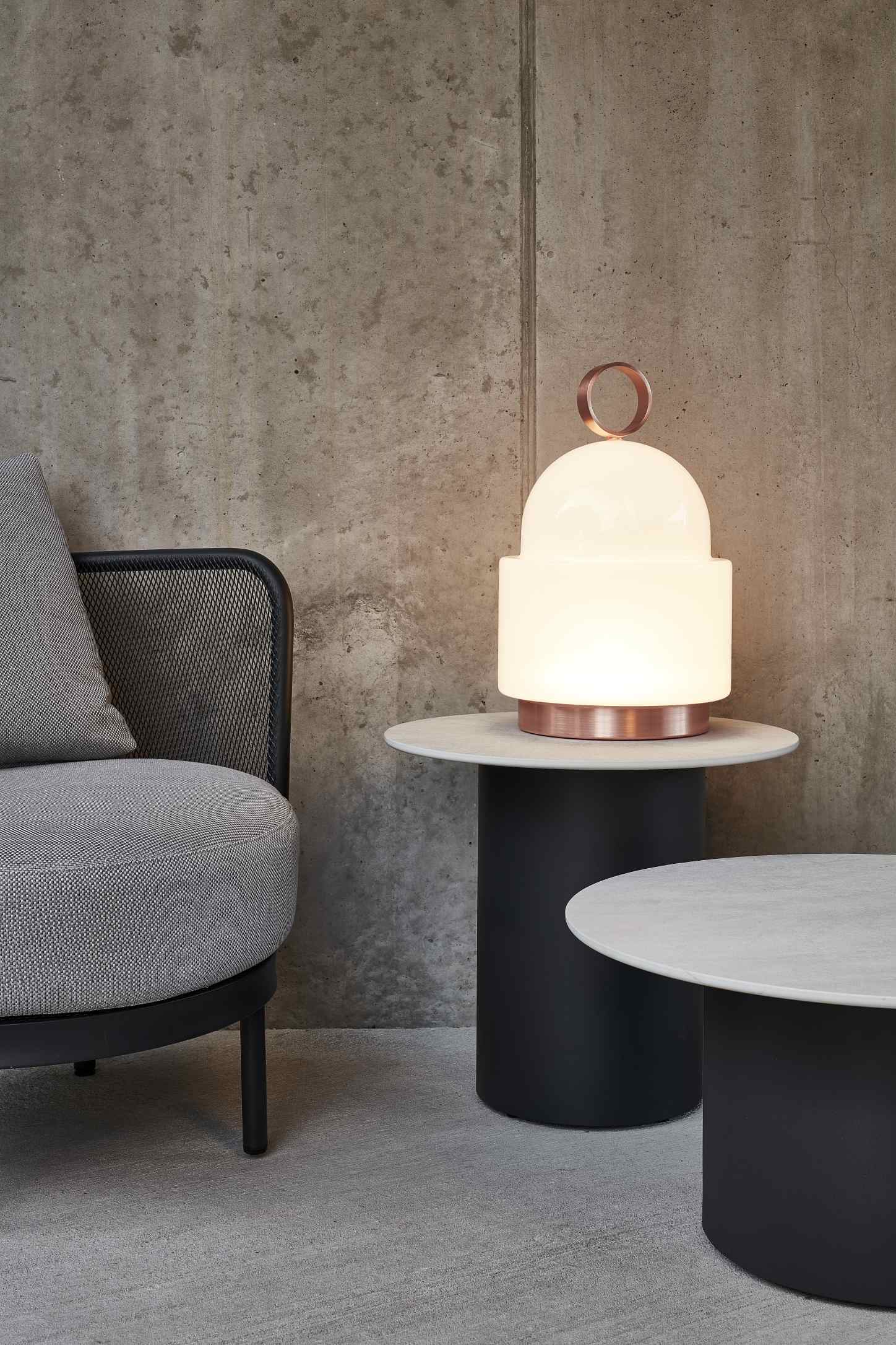 Draagbare lamp DOME NOMAD opblaasbaar glas