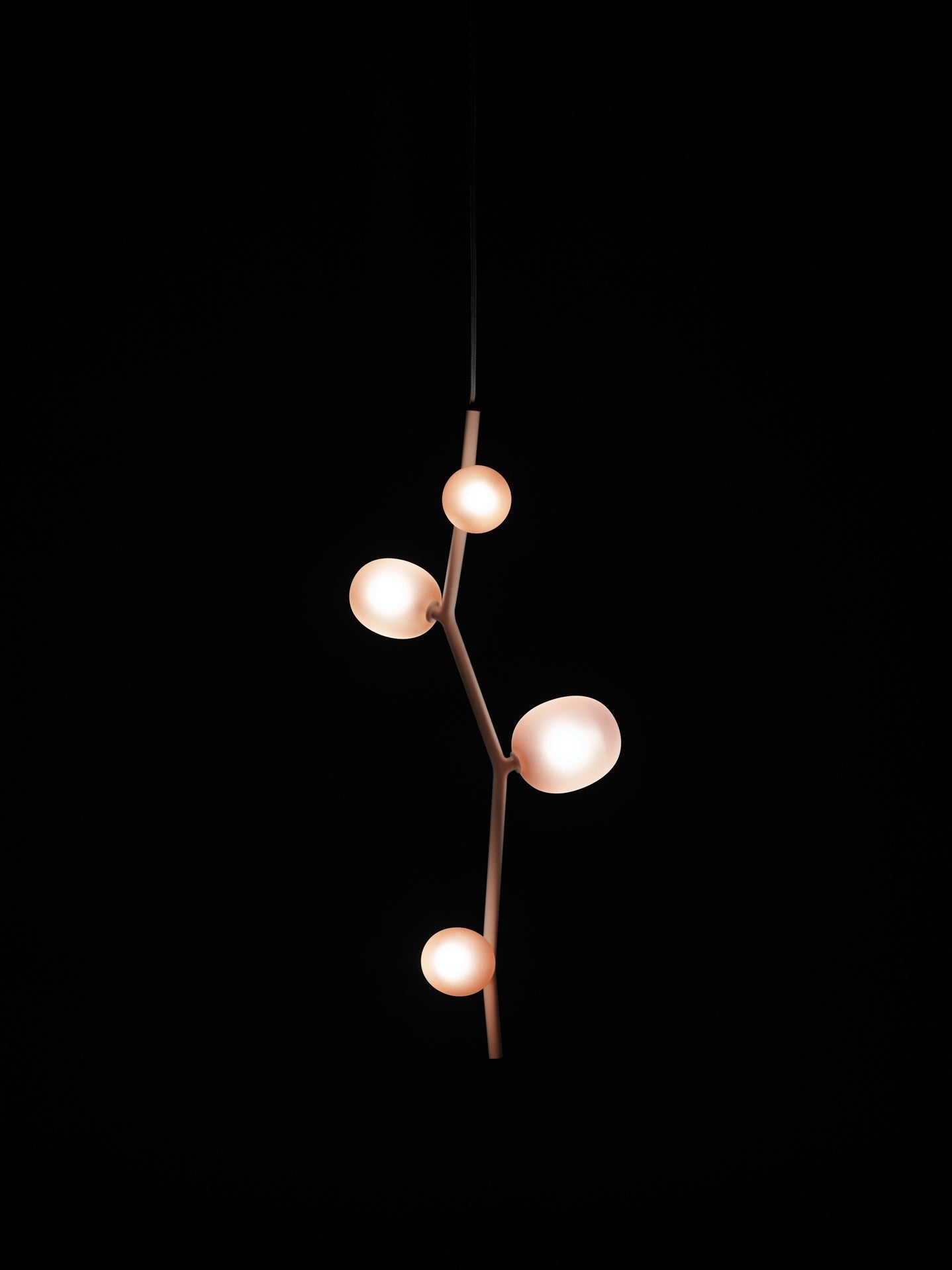 Efeu -Hanglampe - vertikales Mattglas