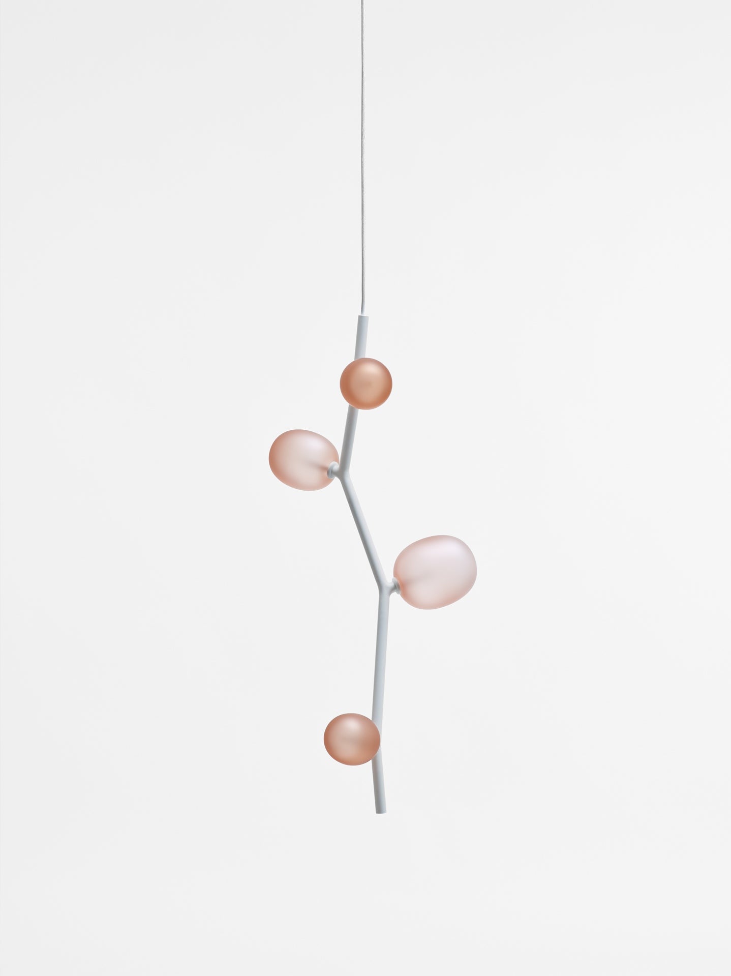 Efeu -Hanglampe - vertikales Mattglas