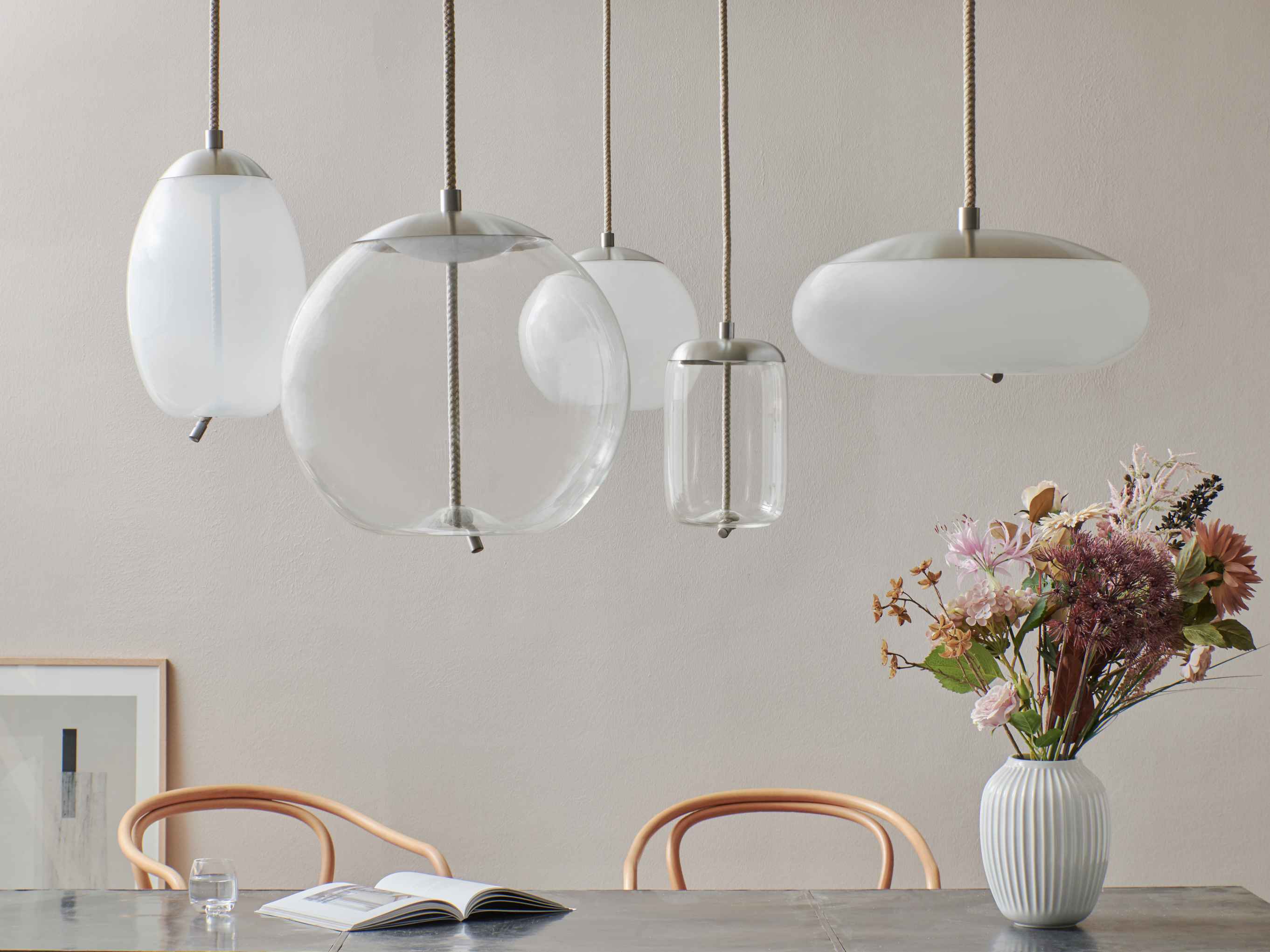 Hanglamp KNOT - UOVO glazen