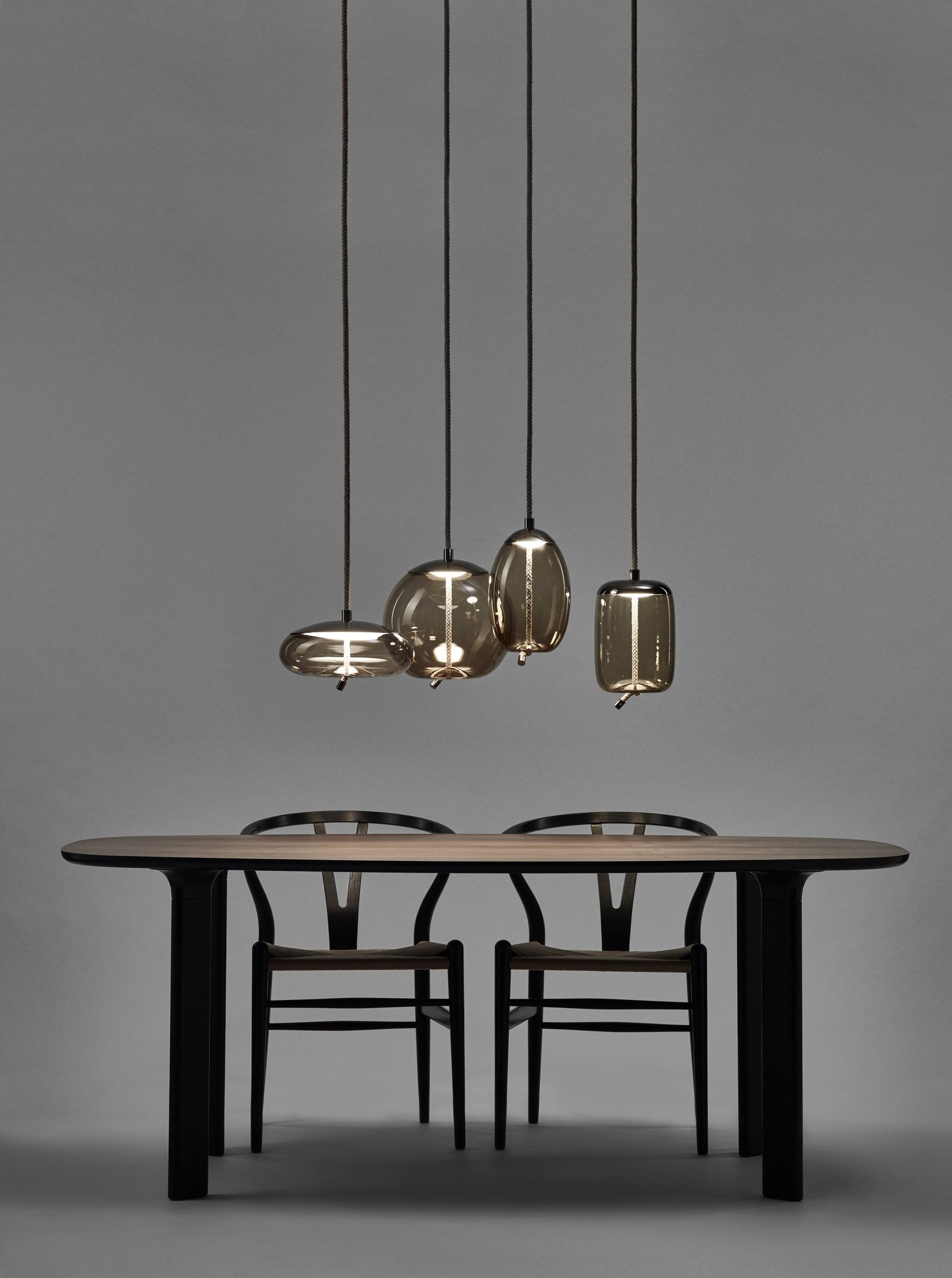 Knot Small hanging lamp - glass sphere