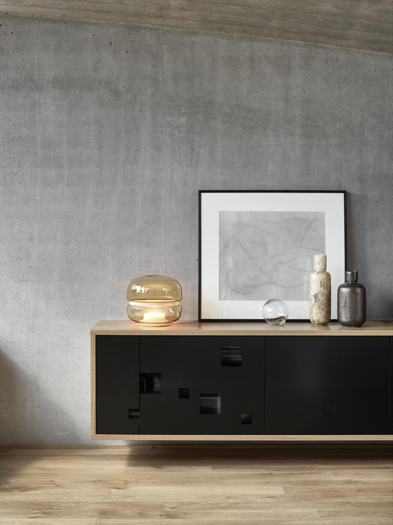 Tafellamp MACARON MINI geblazen glas met onyx