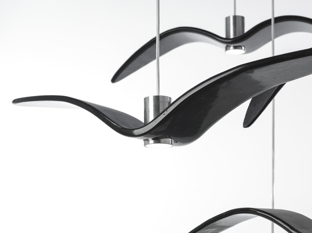 Hanging Lamp Night Birds Glas