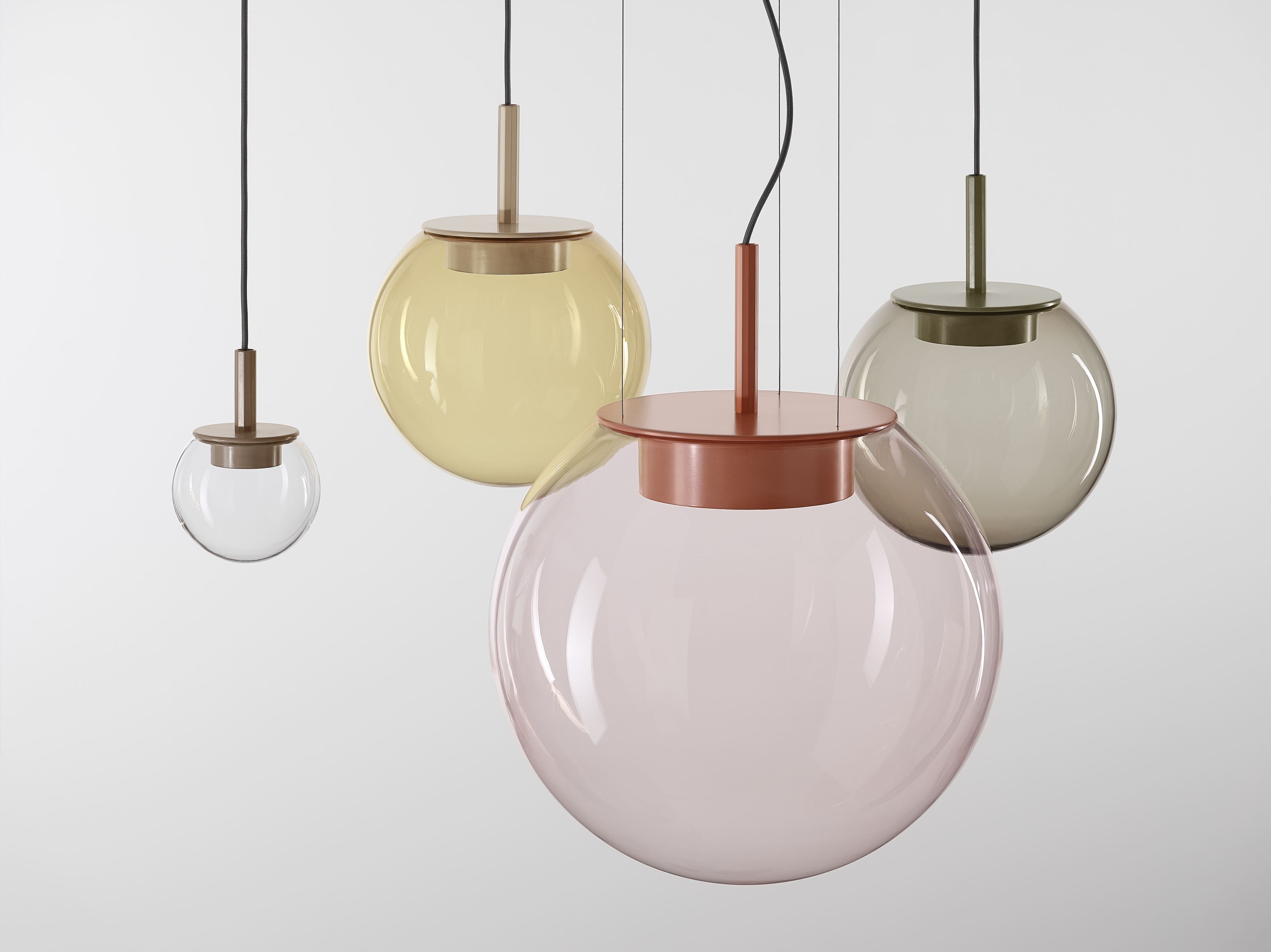 Hanging lamp orbis inflatable glass