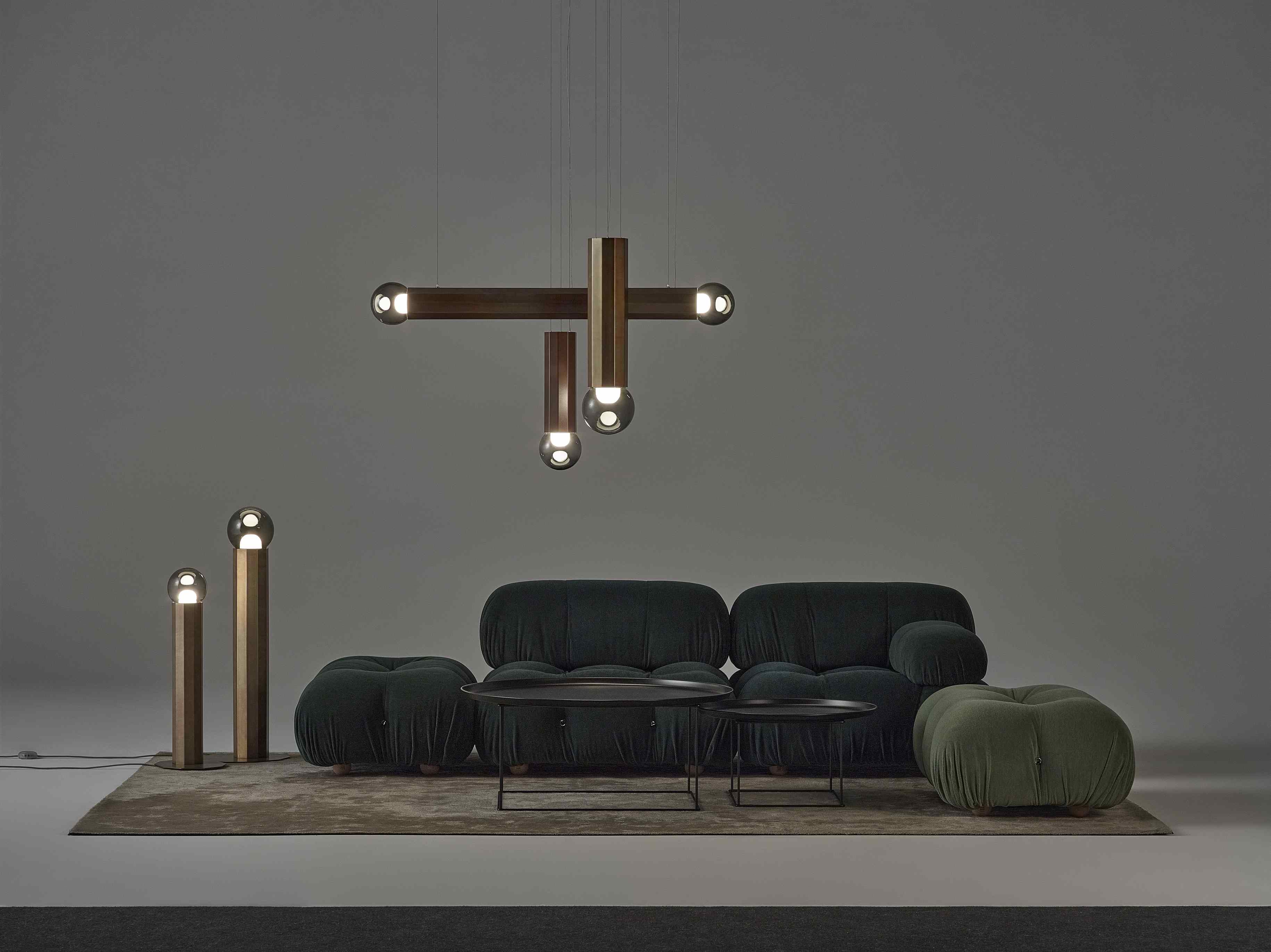 Prisma Doppelhänge -Lampen -Metallleuchte